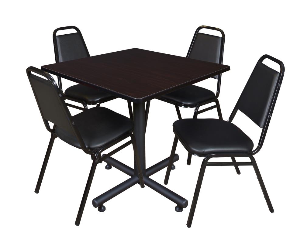 Regency TKB3636MW29BK Breakroom Brown 4-Person Training Table (36-in W x 29-in H)