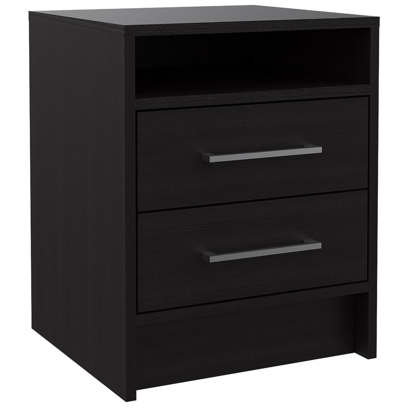 HomeRoots Oak Wood 2-Drawer Nightstand with Shelf - Traditional ...