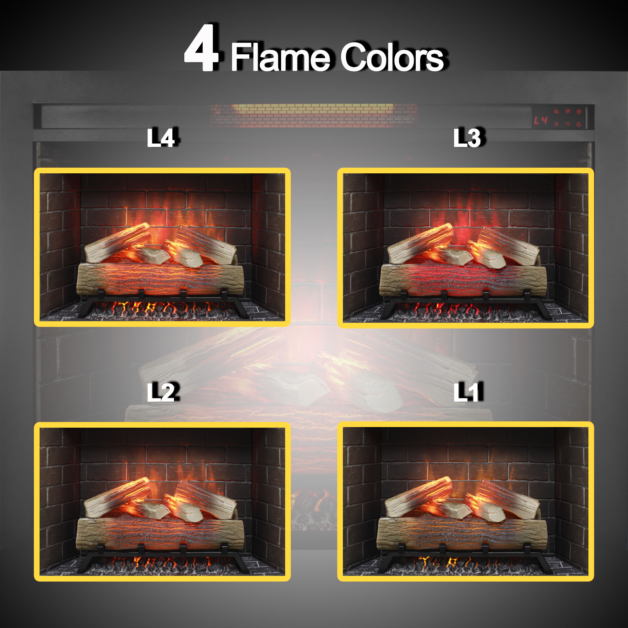 SINOFURN SYC070037BK Electric-Fireplace-Fireboxes - View #8