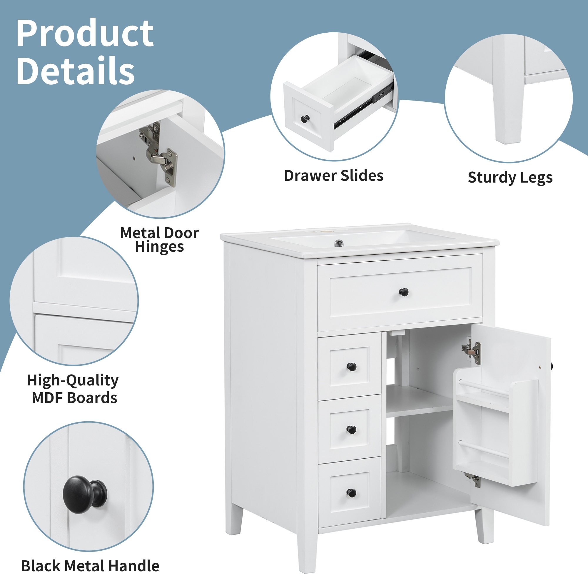 WELLFOR WA-MBF-7236 Bath-Vanity-Combo - View #5