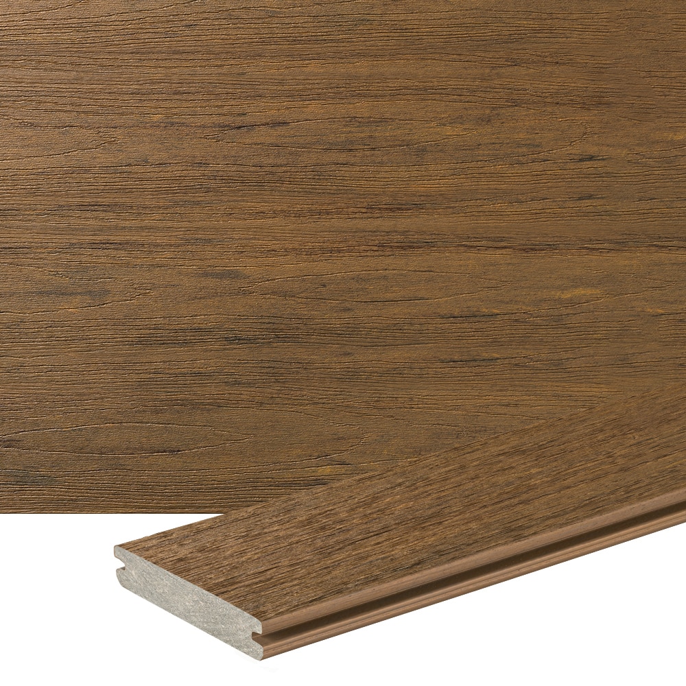 TimberTech RCGV5412AL-FR Reserve 1-in x 6-in x 12-ft Antique Leather Grooved Composite Deck Board