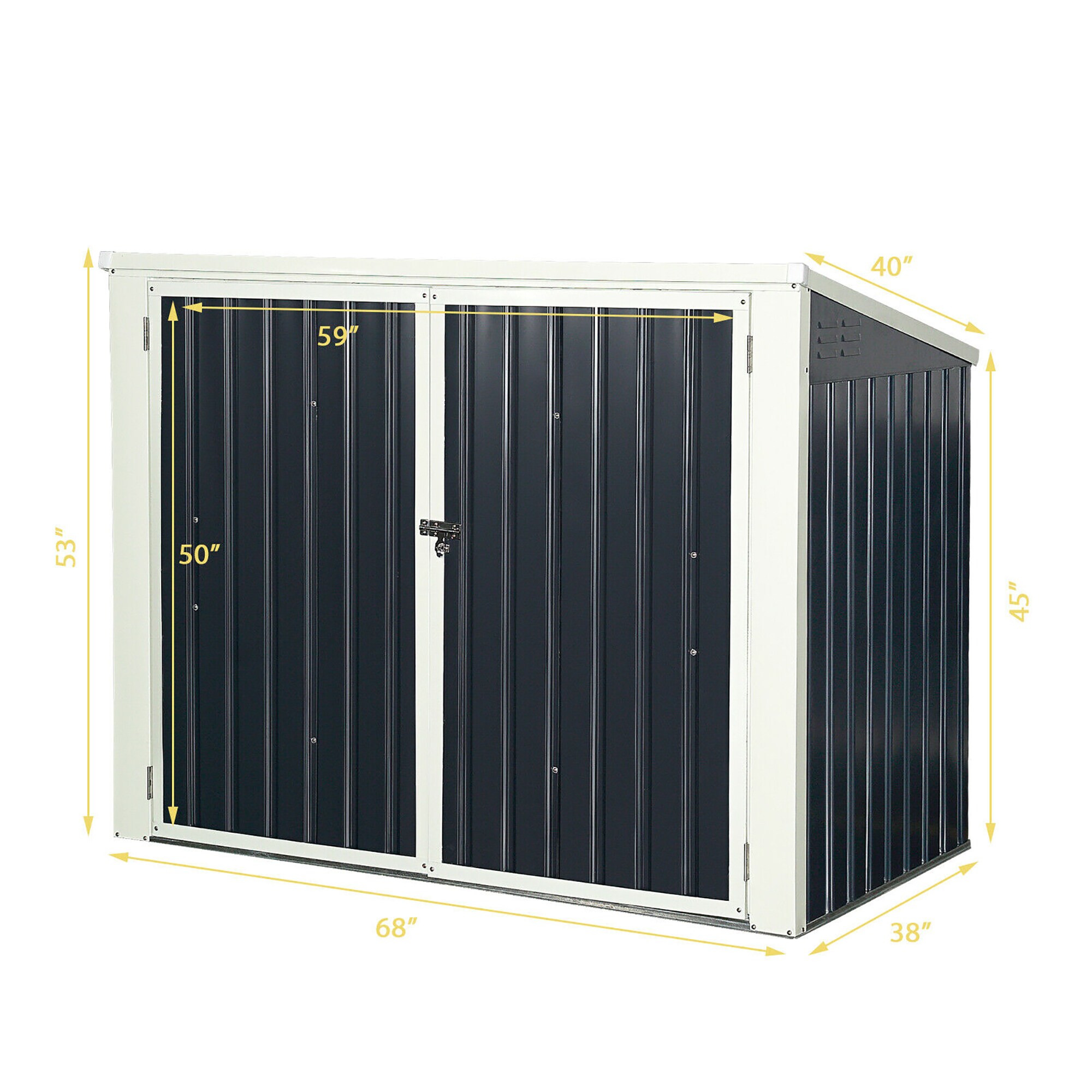 Goplus Storage Shed, Metal 7' X 6' Outdoor Kuwait