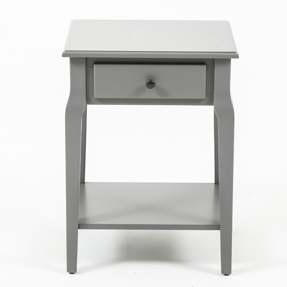 Luxen Home Gray Wood End Table In The End Tables Department At Lowes Com