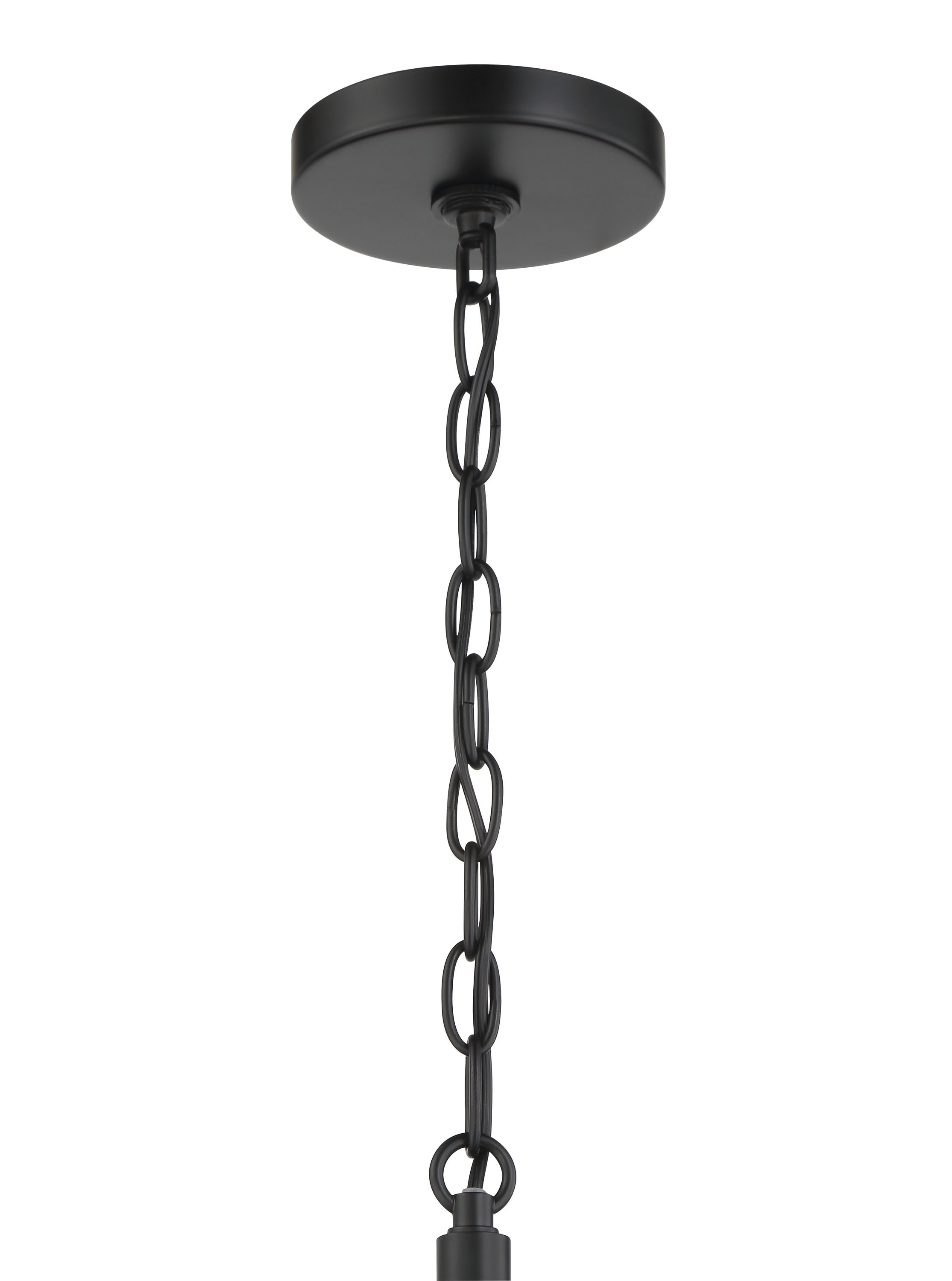 Flat Black 8-Light Candle Style Chandelier