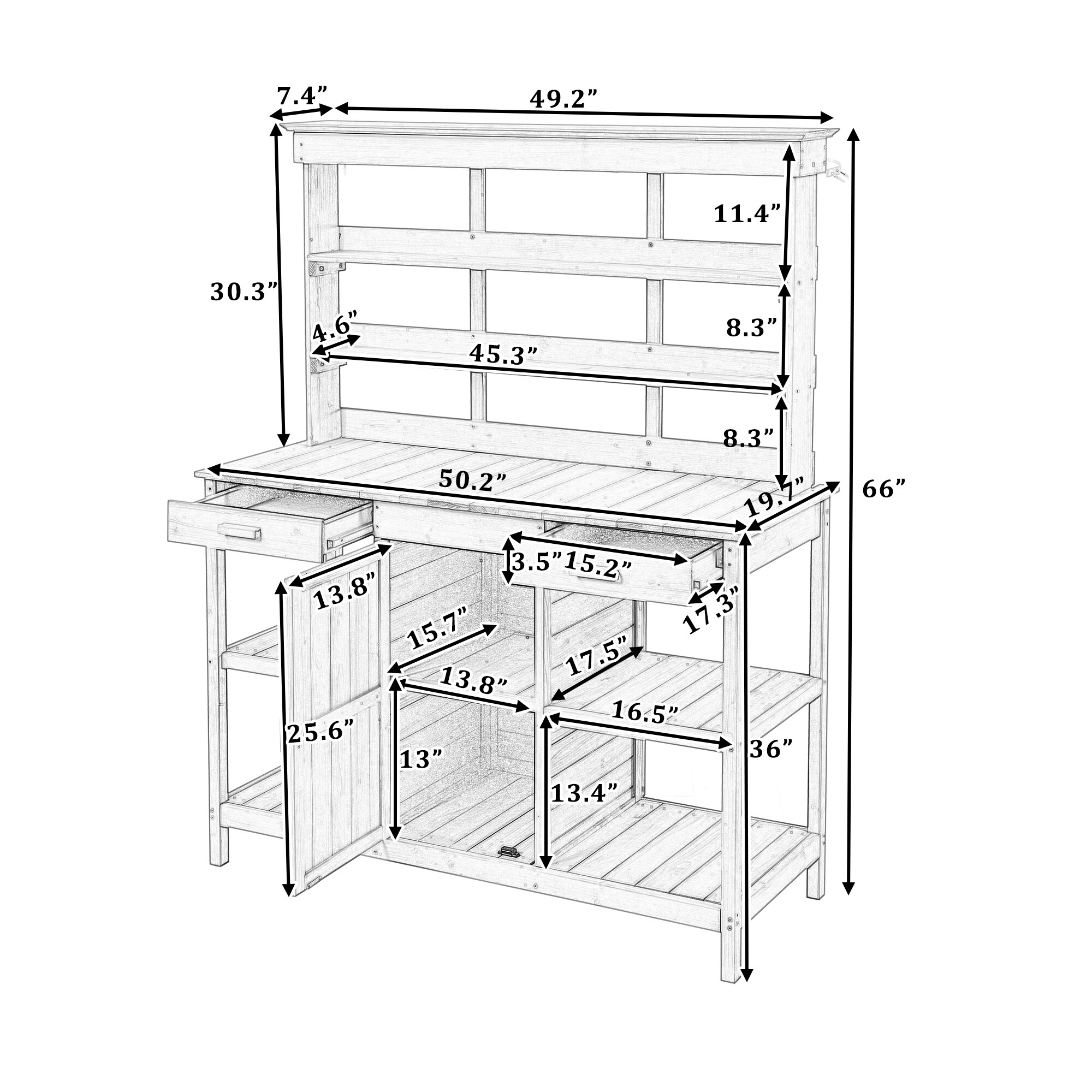 Clihome CL-TP21WH Potting-Benches - View #18