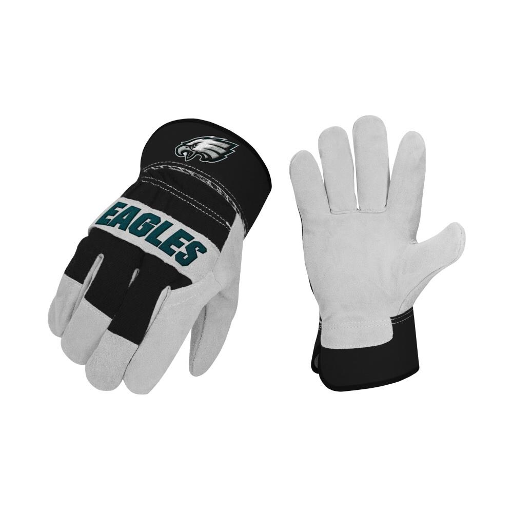 The Sports Vault Unisex Philadelphia Eagles Leather Multipurpose Gloves,  One Size Fits All (1-Pair) in the Work Gloves department at