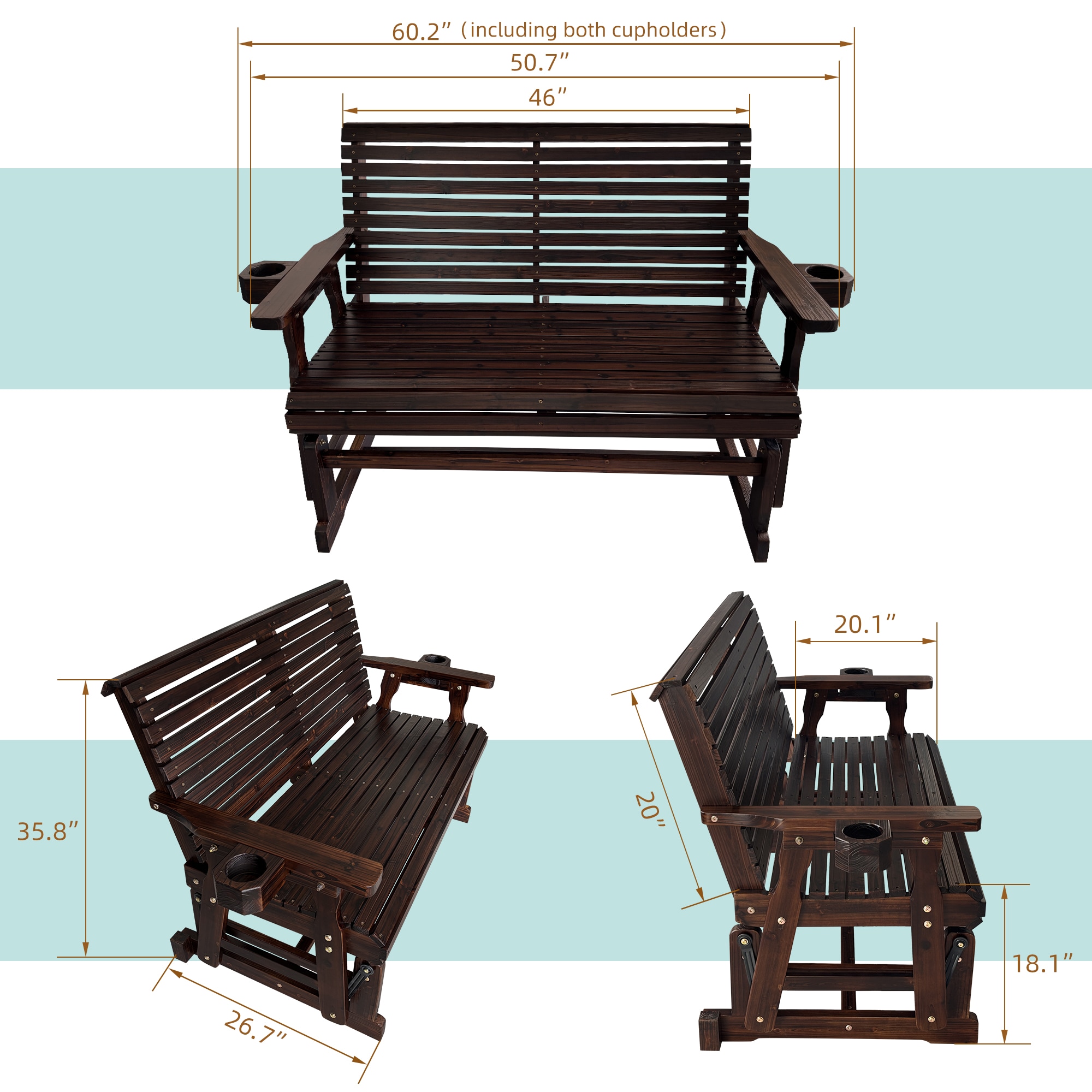 Fortune Candy GX002CT Swing-Gliders - View #2