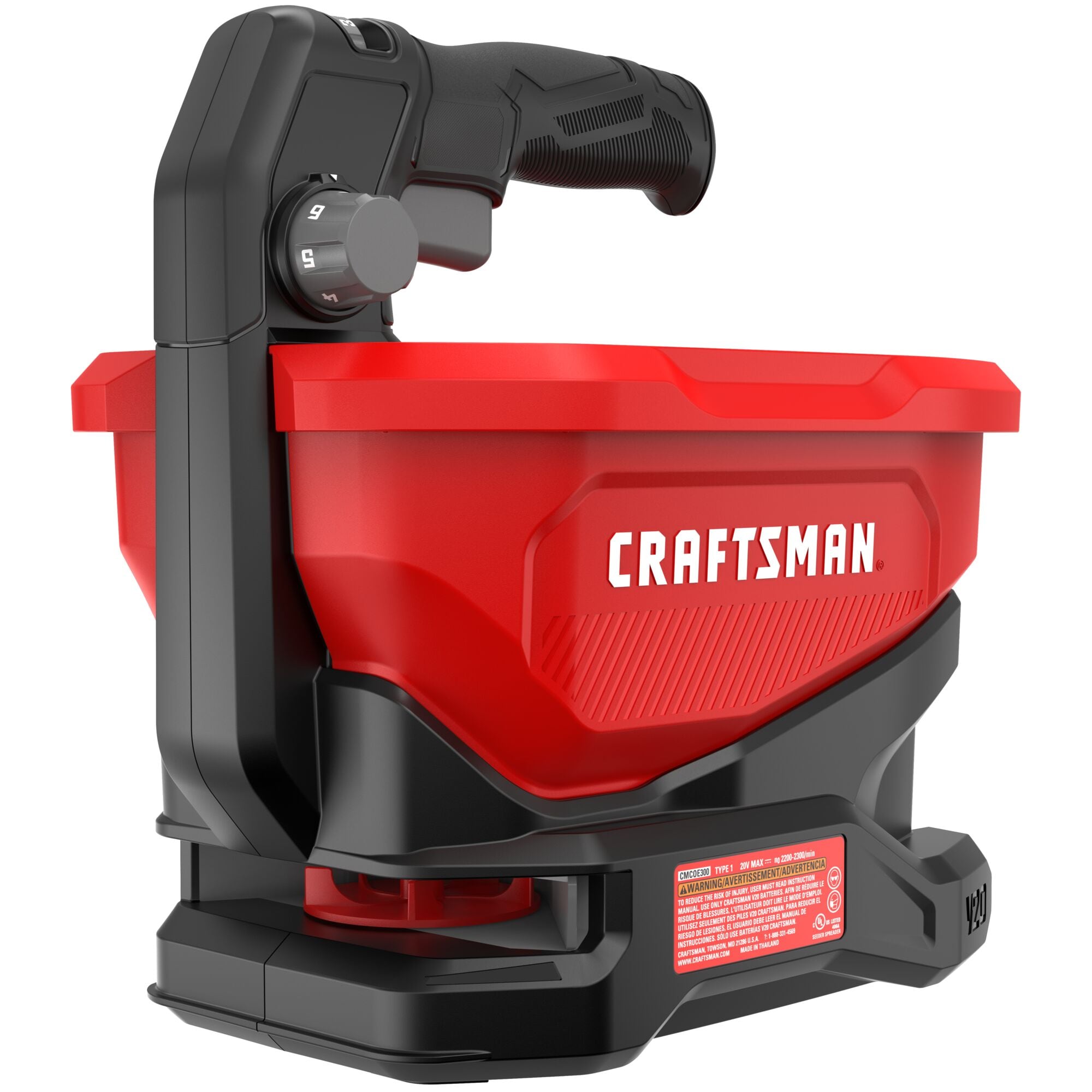 CRAFTSMAN Handheld Spreader 5-lb Capacity Compatible with Ice Melt, Salt, Fertilizer, Seed