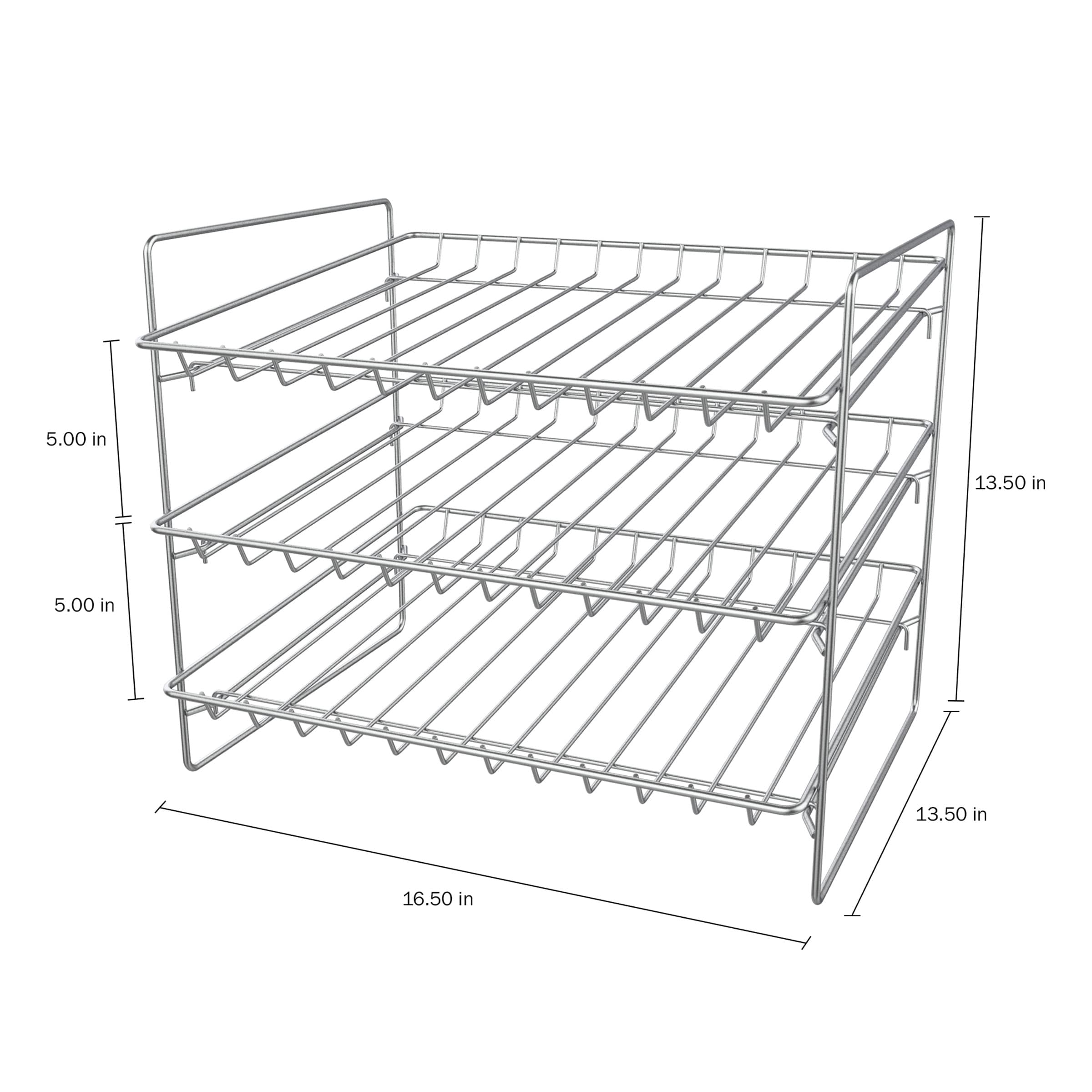 Hastings Home 13.5-in W x 13.5-in H 3-Tier Freestanding Iron Can Rack in  the Cabinet Organizers department at