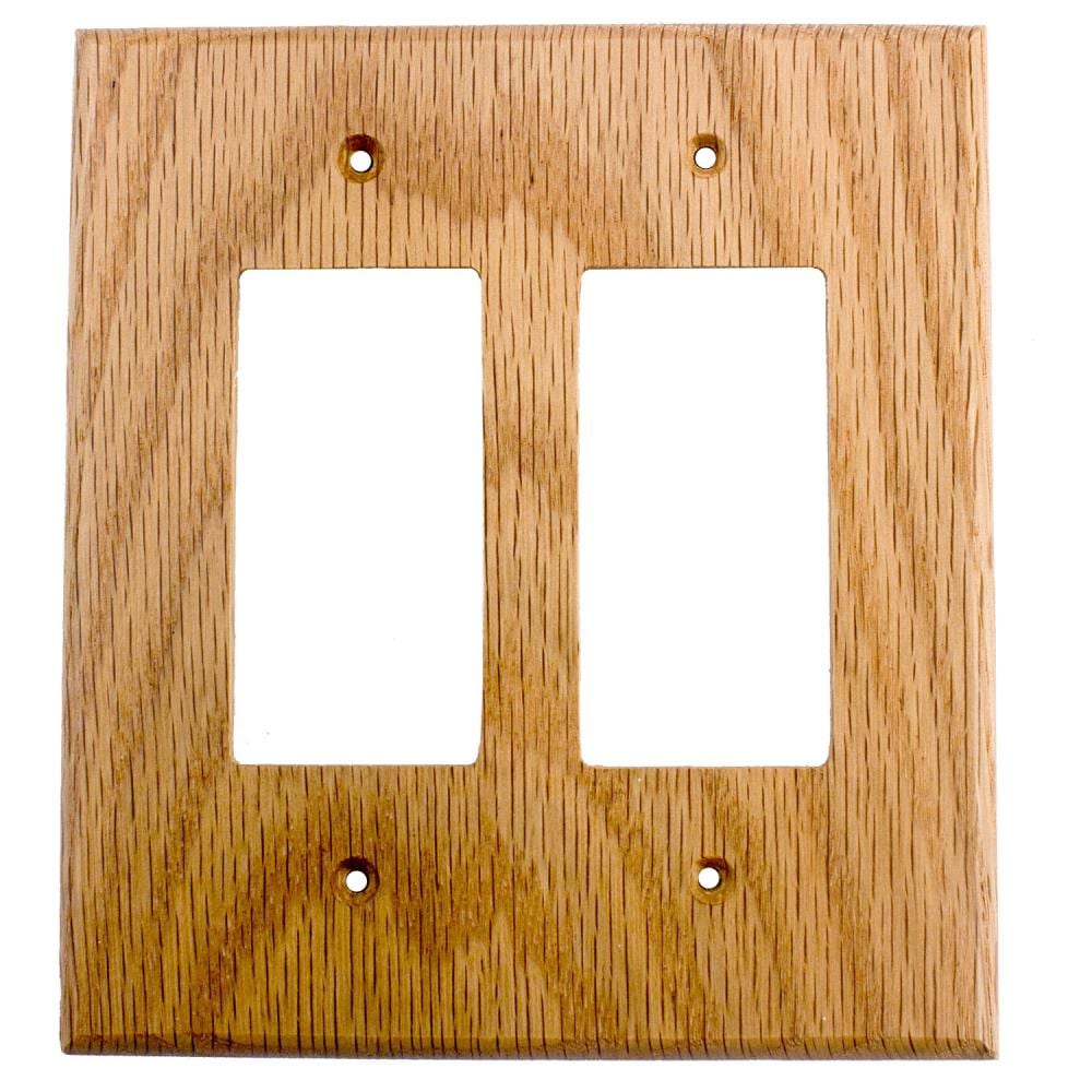 Sierra Lifestyles 682306 2 -Gang Specialty Size Red Oak Wood Indoor Wall Plate