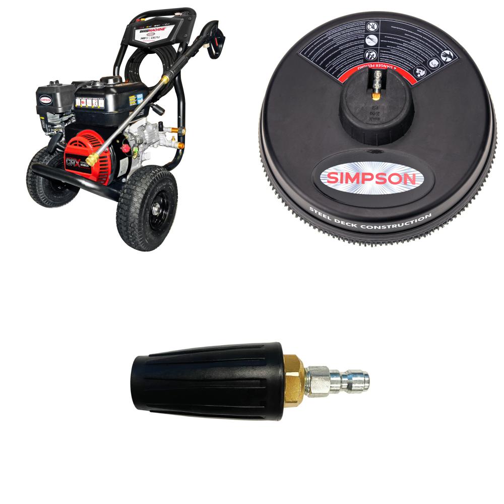   SIMPSON 49-State 2.5 GPM Clean Machine 3400-PSI 2.5-GPM Cold Water Gas Pressure washer with 4 Spray Tips Combo Kit