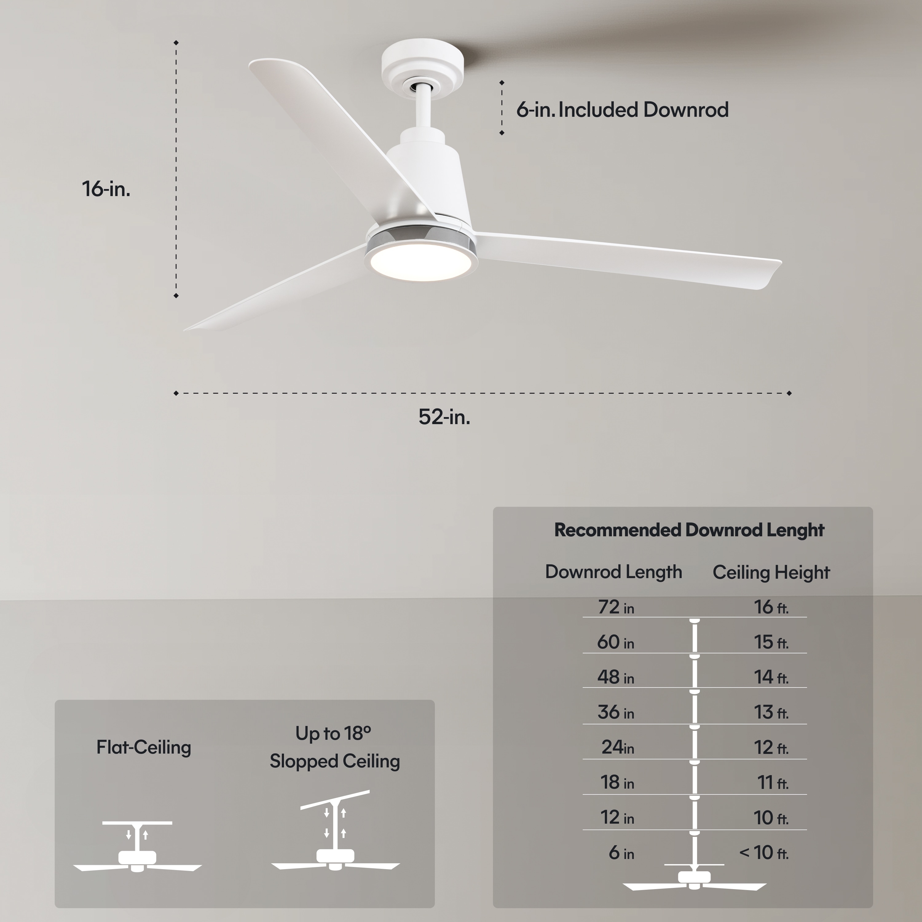 ALTITUDE SOLO-52-MWH-MWH-BN Ceiling-Fans - View #14