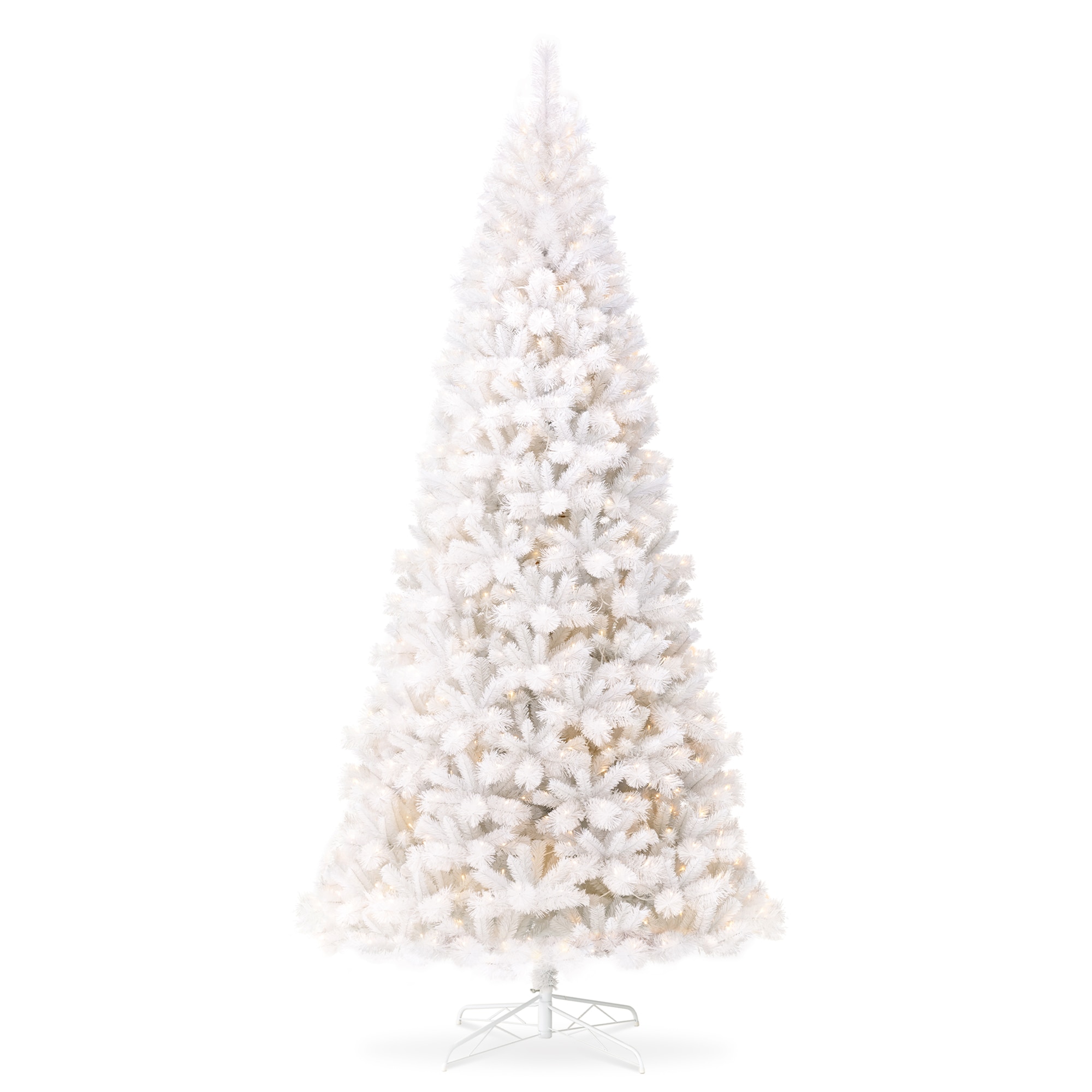 Glitzhome 8ft/10ft Pre-Lit Deluxe White Pine Slim Christmas Tree with Remote  Controller - On Sale - Bed Bath & Beyond - 37904905