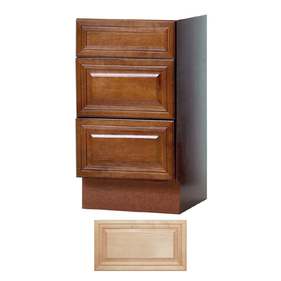 Insignia NR24D-NM Ridgefield 24-in W x 33.5-in H x 21-in D Natural Maple 3-Drawer Particleboard Cabinet Banks