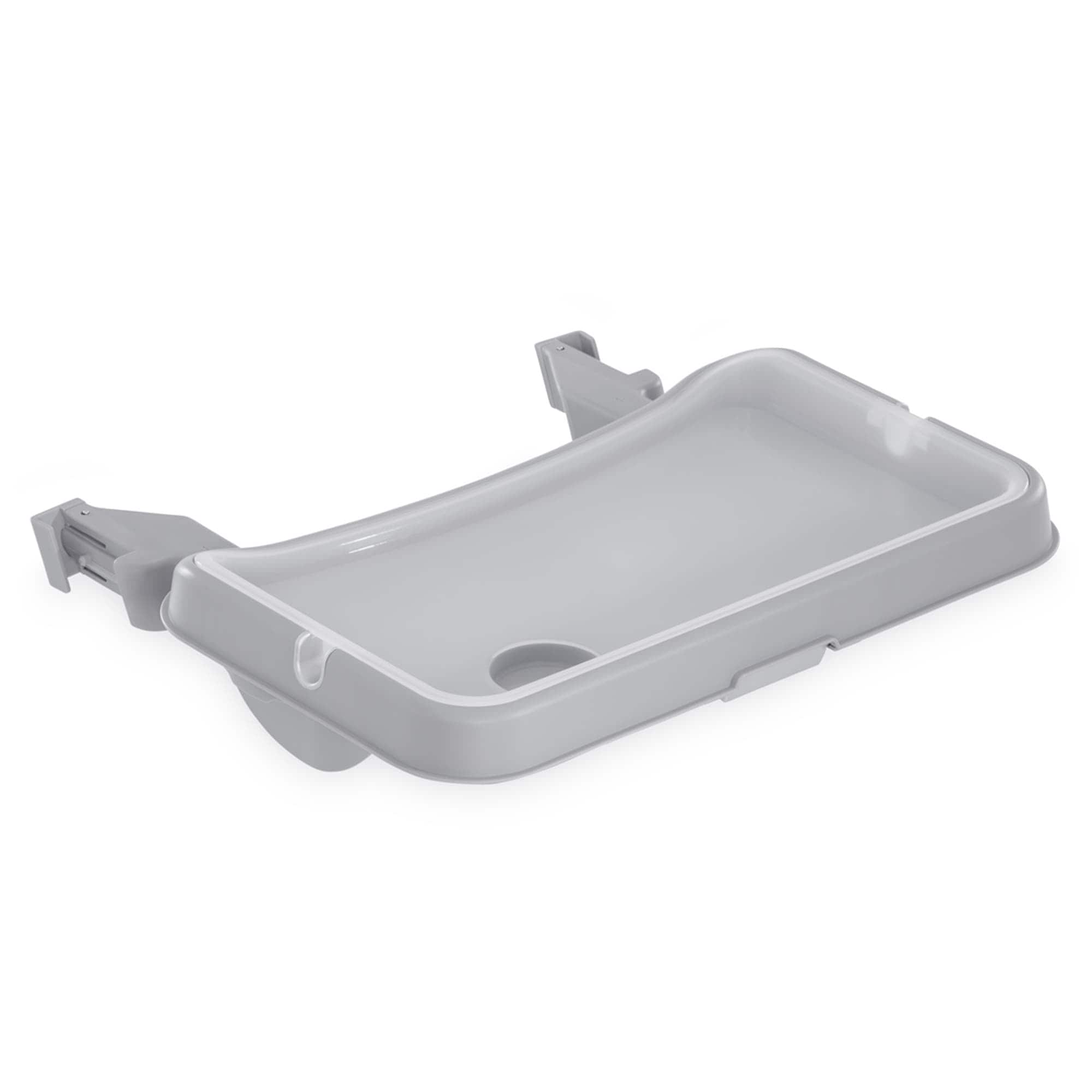 hauck 312869 Alpha Removable Non Slip High Chair Table Tray with Adjustable Depth Compatible with Wooden Grow Along Alpha and Beta Accessory Only Grey