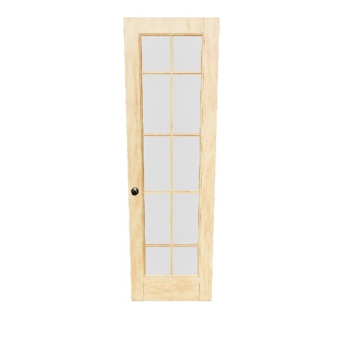 ReliaBilt 30-in x 80-in Clear Clear Glass Unfinished Pine Wood Interior French Door ReliaBilt 30-in x 80-in Clear Clear Glass Unfinished Pine Wood Interior French Door