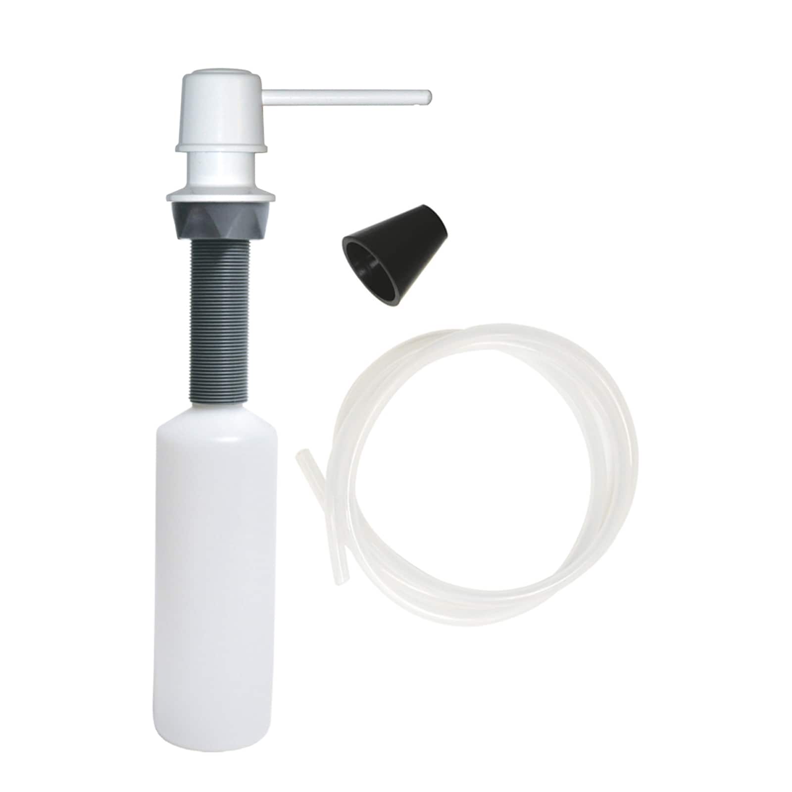 Danco 10041 White 12-oz. Capacity Deck-mount Soap and Lotion Dispenser