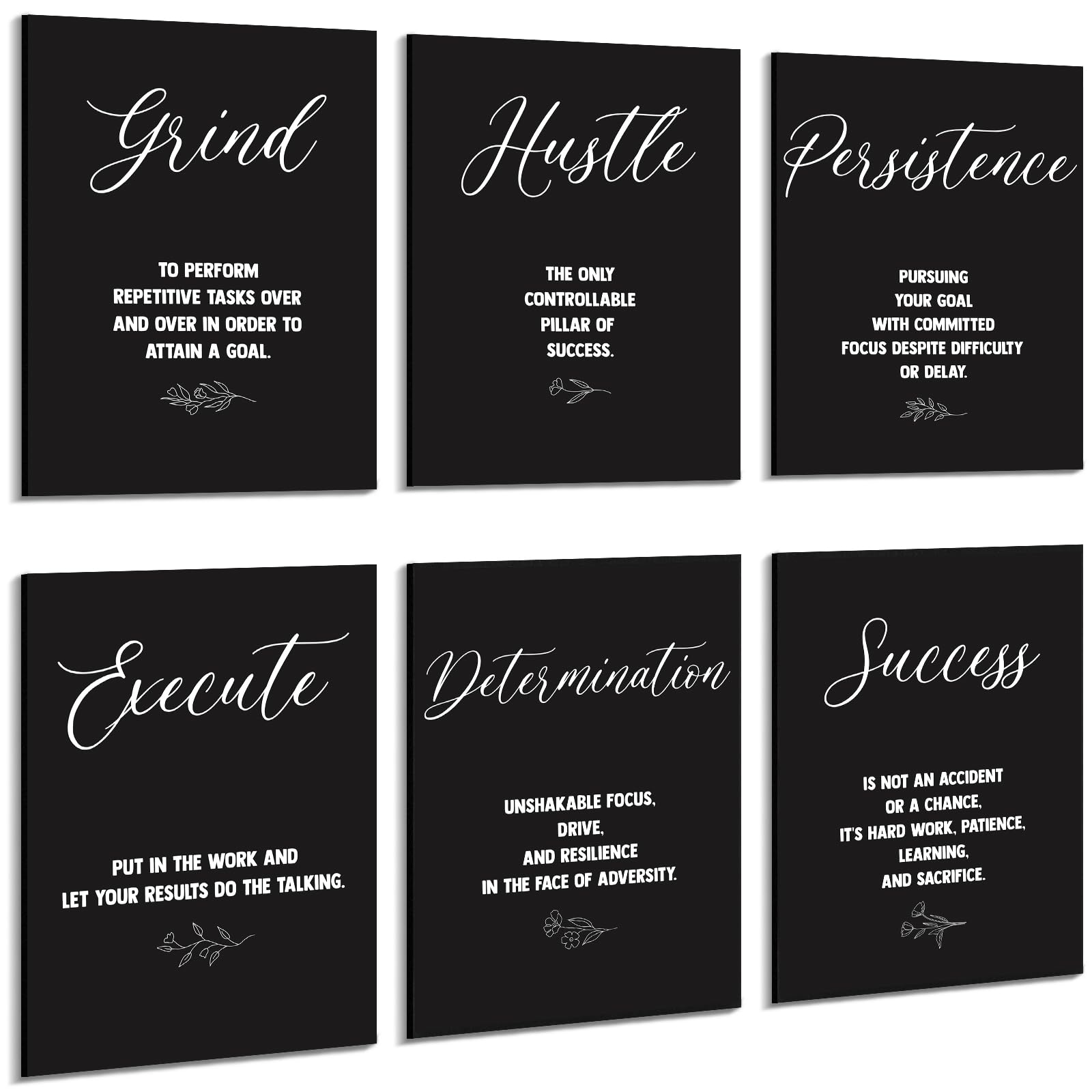 Aoibox  6 Pack Self Adhesive Acoustic Panels 12 x 16 in with Inspirational Art Design for Sound Absorption