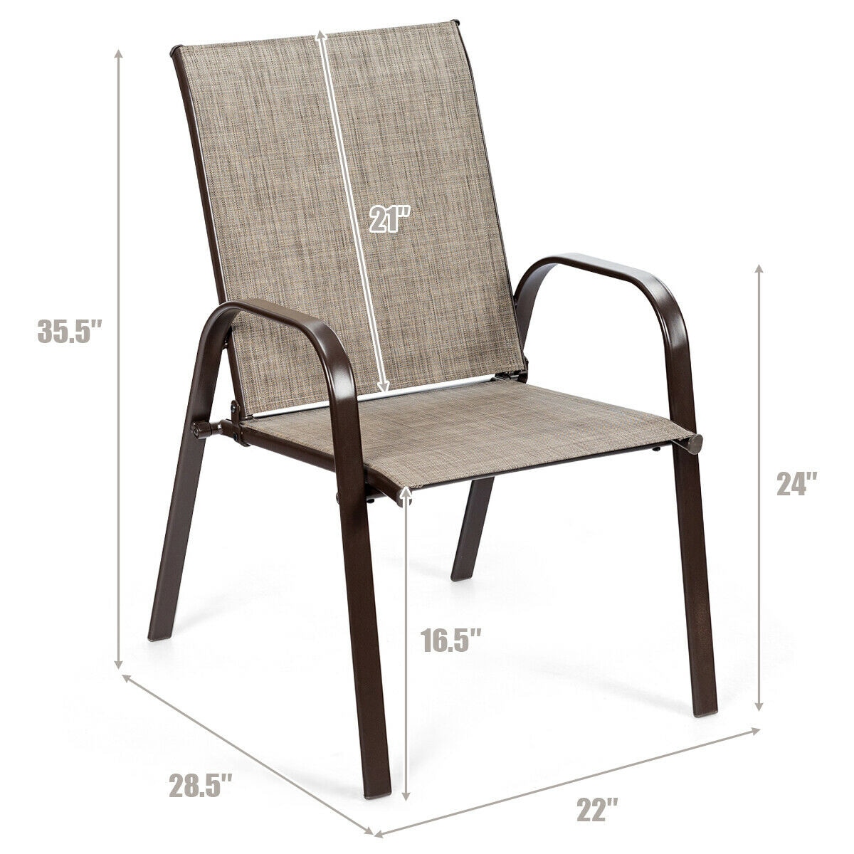 Forclover HYFE-63630GR Patio-Chairs - View #3