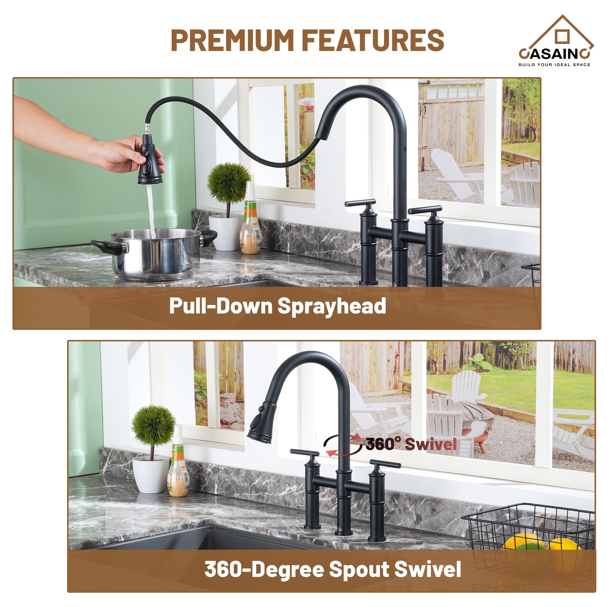 CASAINC MS-ID-D3571-ORB Kitchen-Faucets - View #6