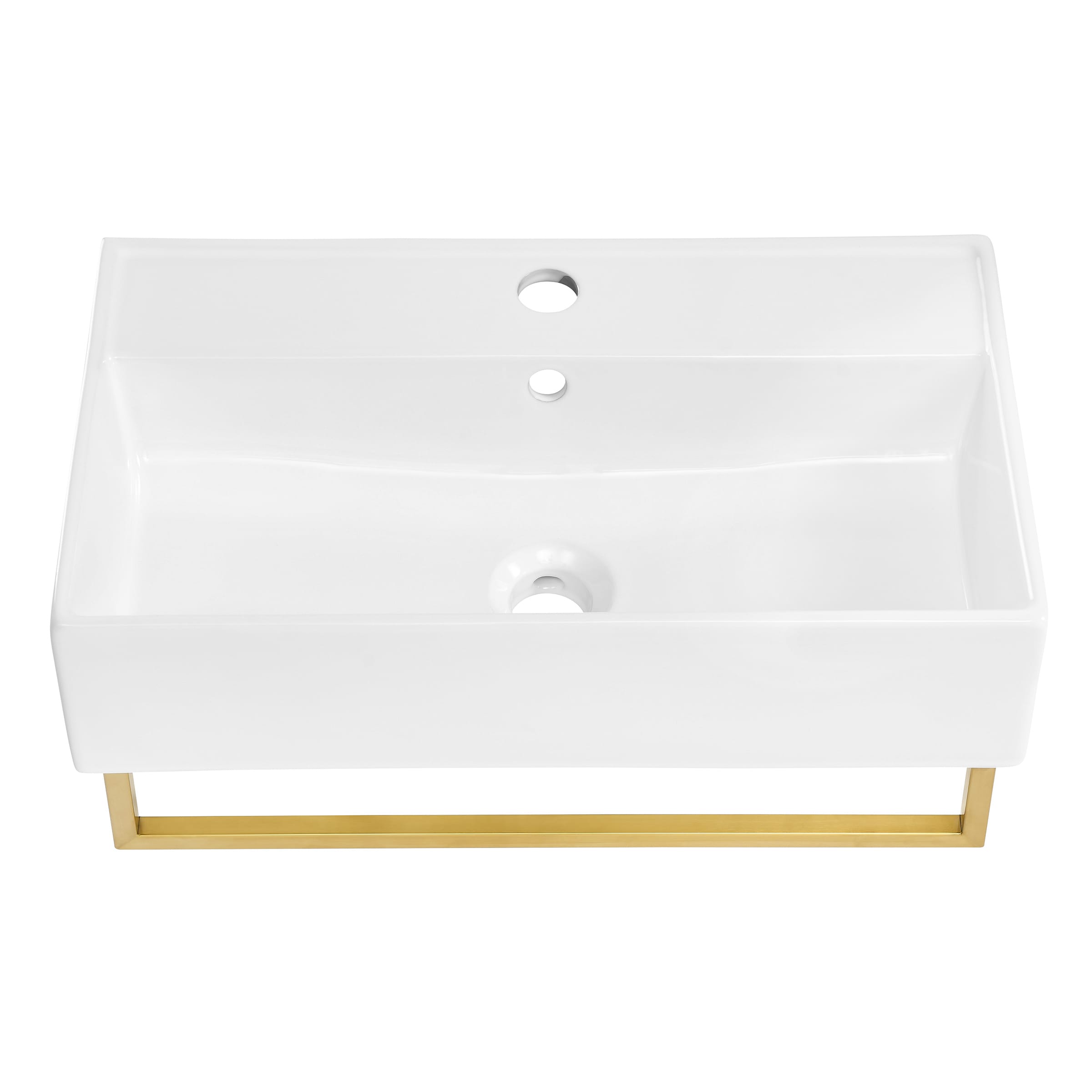 Swiss Madison SM-25-WSREI06WH Reims Ceramic Wall-mount Rectangular Modern Glossy White Bathroom Sink ( 12.5-Inches x 22.5-Inches )