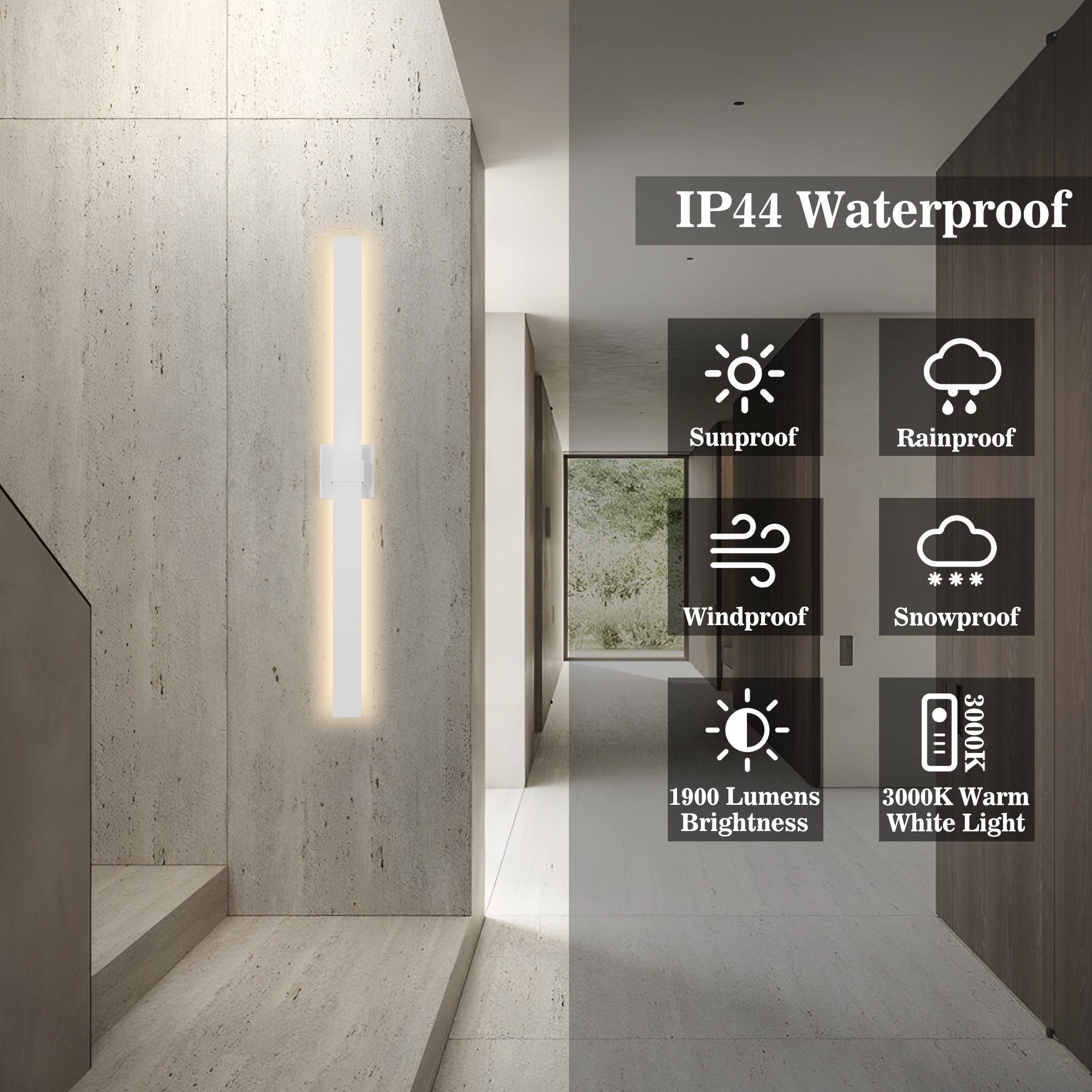 LamQee 06FTL0276EWT Outdoor-Wall-Lighting - View #9
