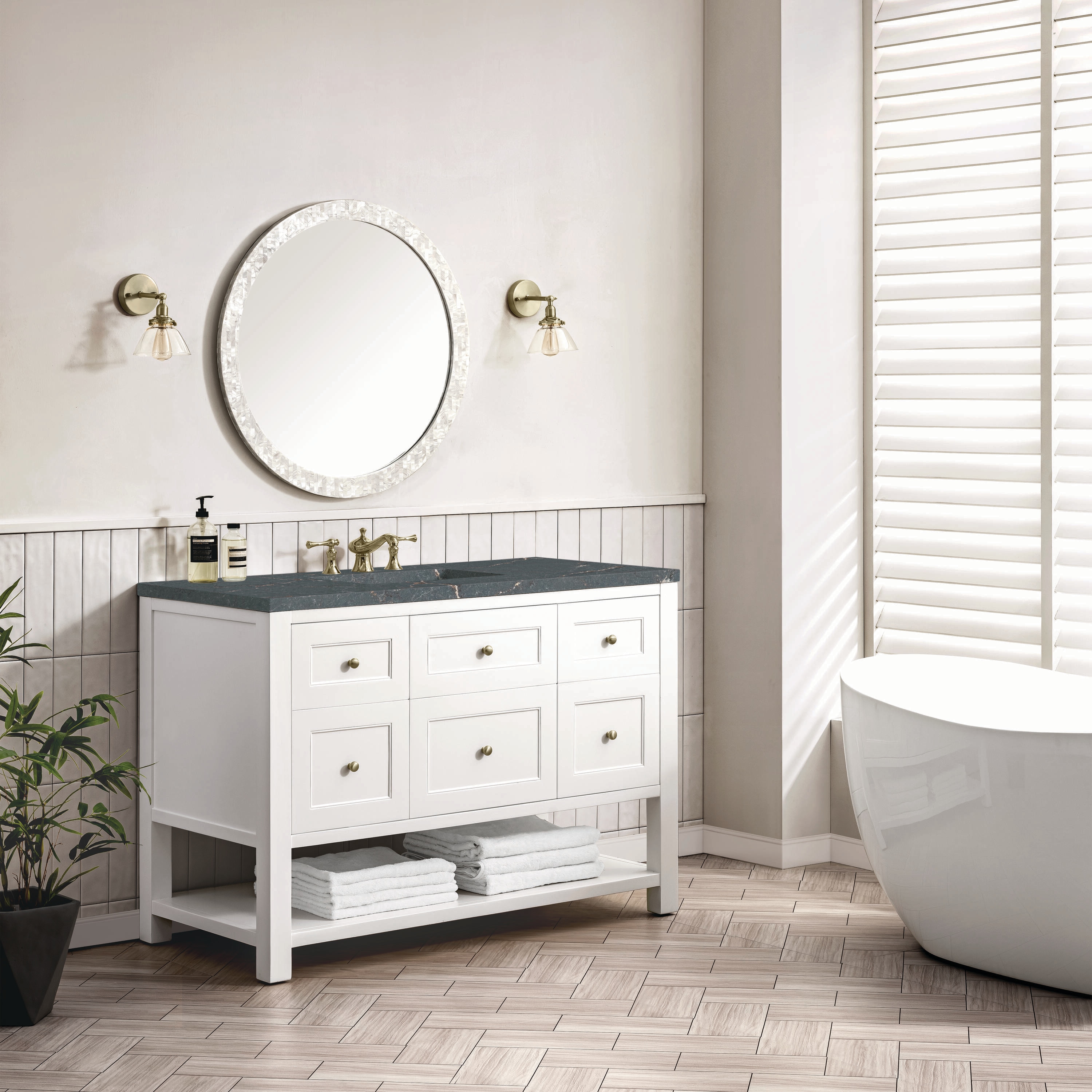 James Martin Vanities 330-V48-BW-3PBL Bath-Vanity-Combo - View #3