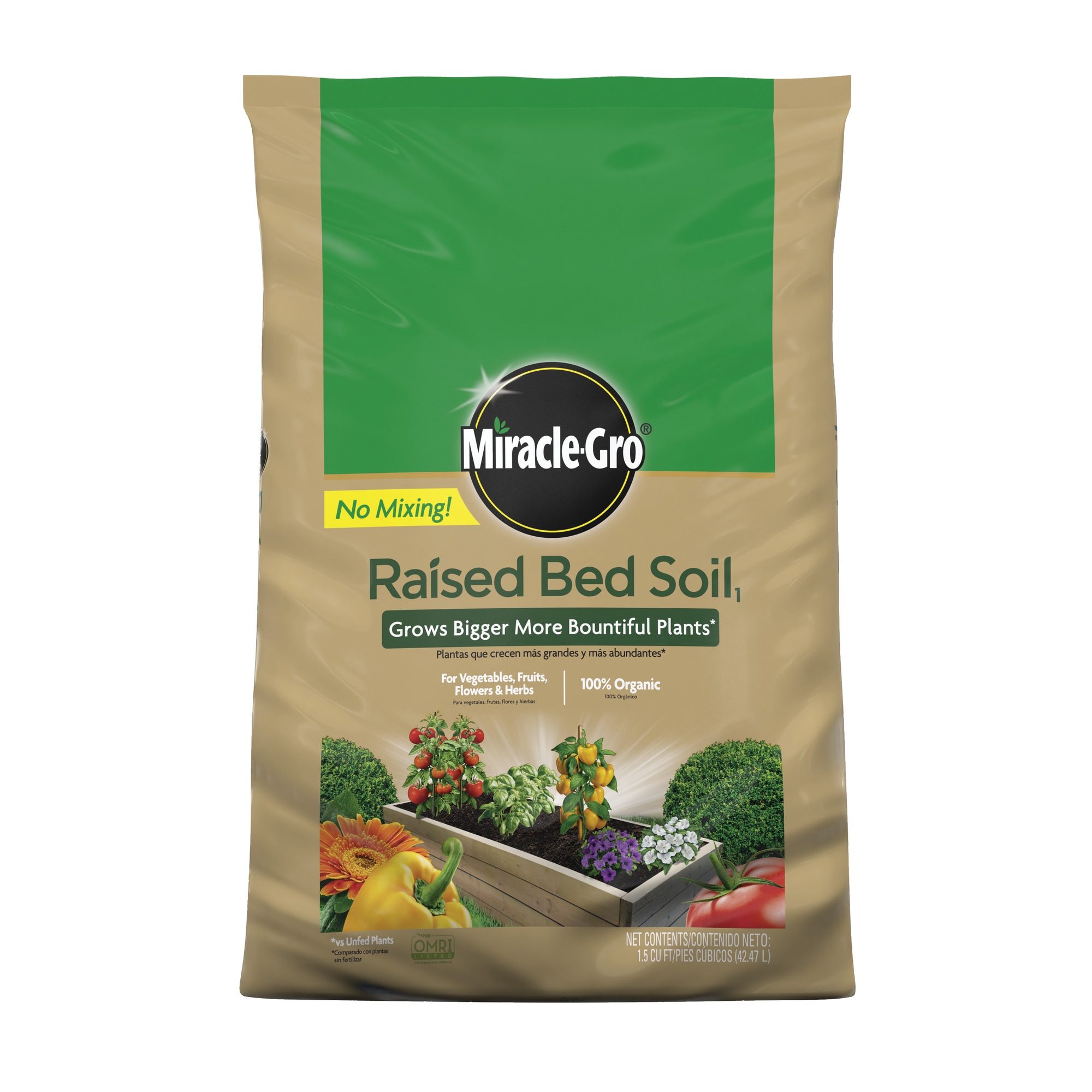 Miracle Gro Fruit Flower And Vegetable Organic Raised Bed Soil In The