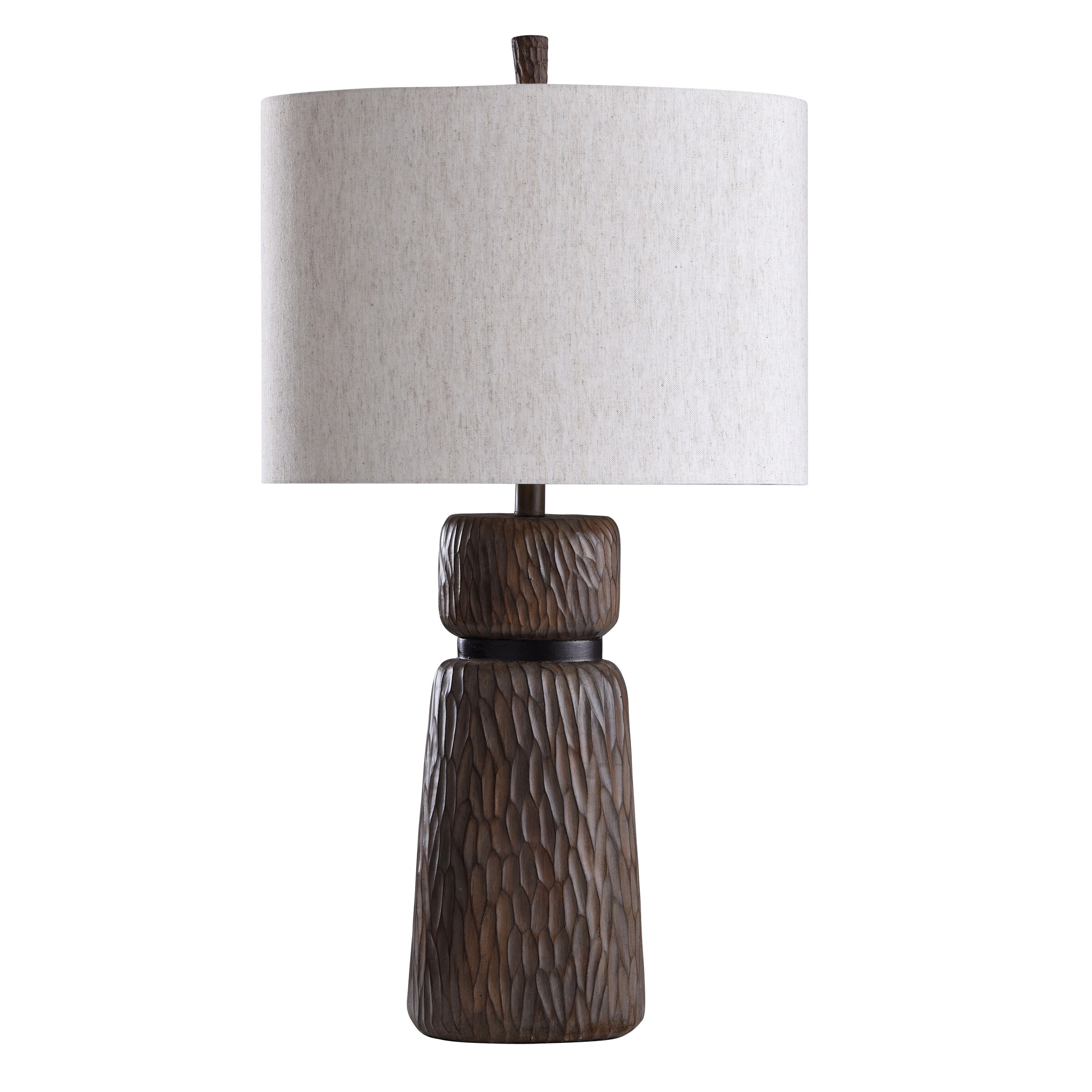 StyleCraft Home Collection KHL331345DS Malik Expresso, Brown 3-way Table Lamp with Fabric Shade
