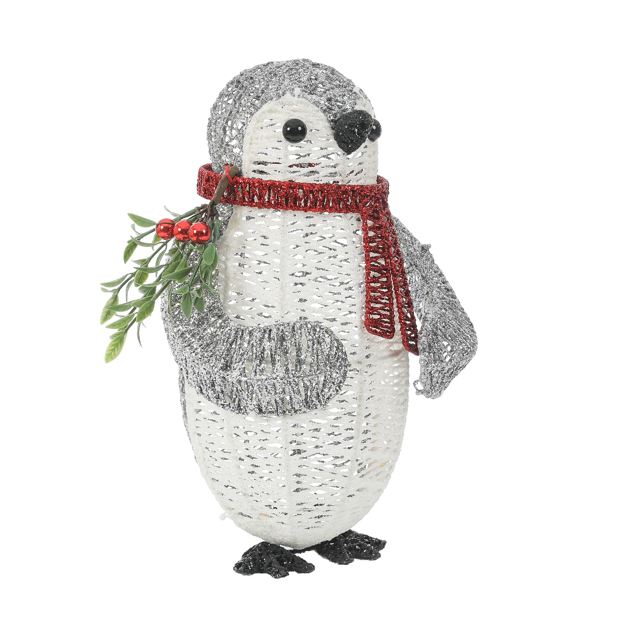 LuxenHome 15-in Penguin Yard Decoration with White LED Lights in the  Outdoor Christmas Decorations department at