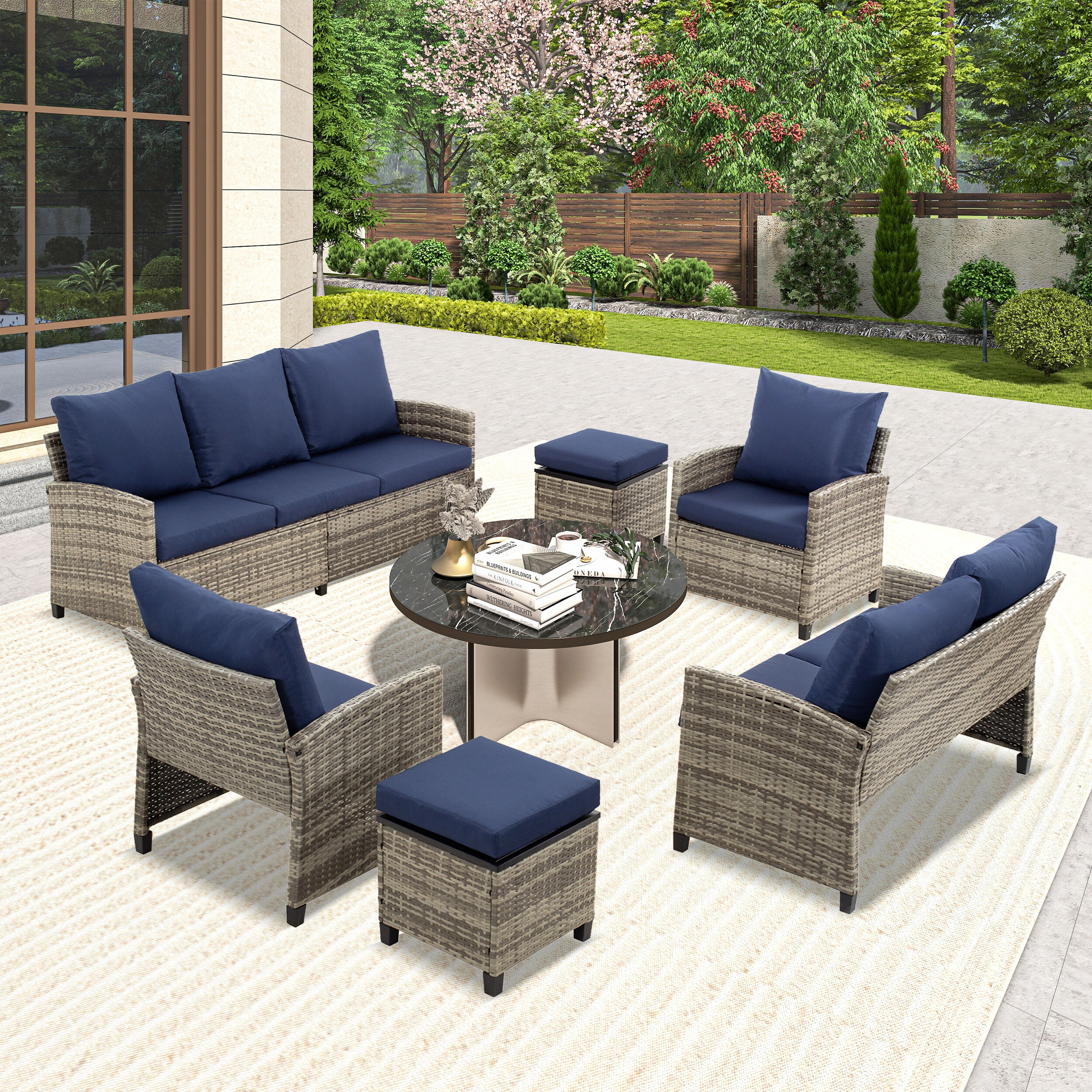 Forclover MONLDS08BR Patio-Conversation-Sets - View #8