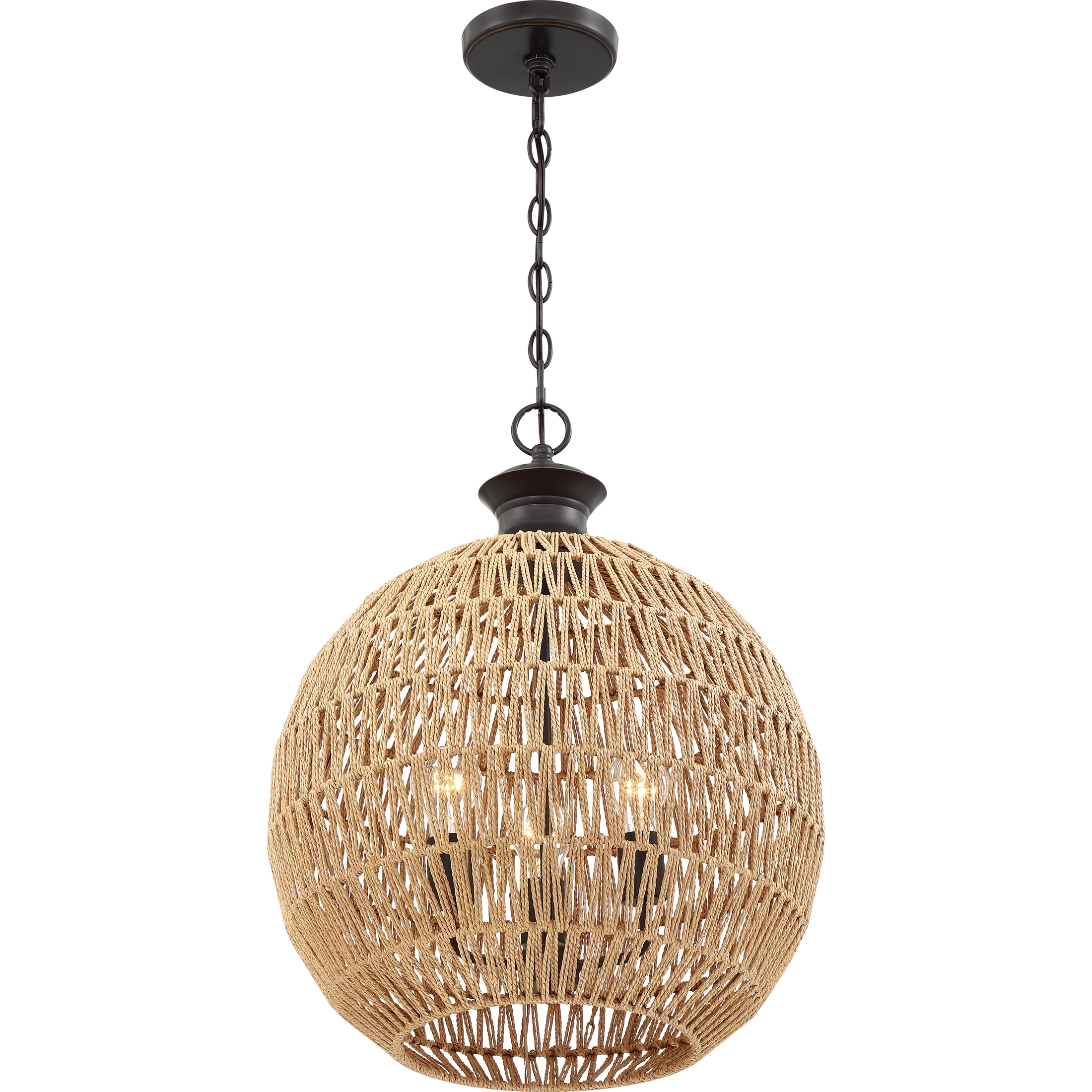 Quoizel Casablanca 3-Light Palladian Bronze Transitional Dome Hanging ...