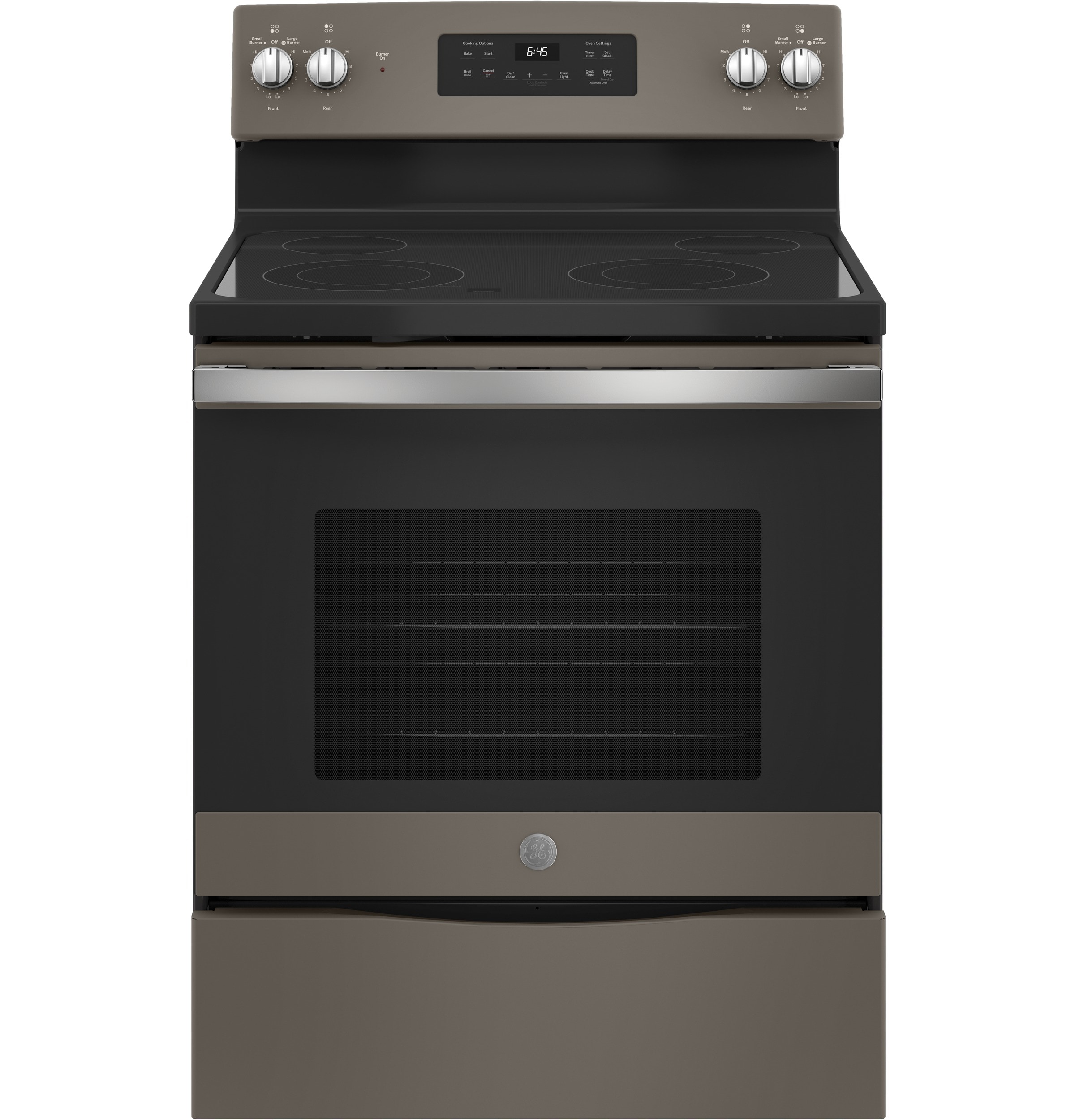 GE 30-in Glass Top 4 Elements 5.3-cu ft Self-Cleaning Slide-in Electric  Range (Stainless Steel) in the Single Oven Electric Ranges department at