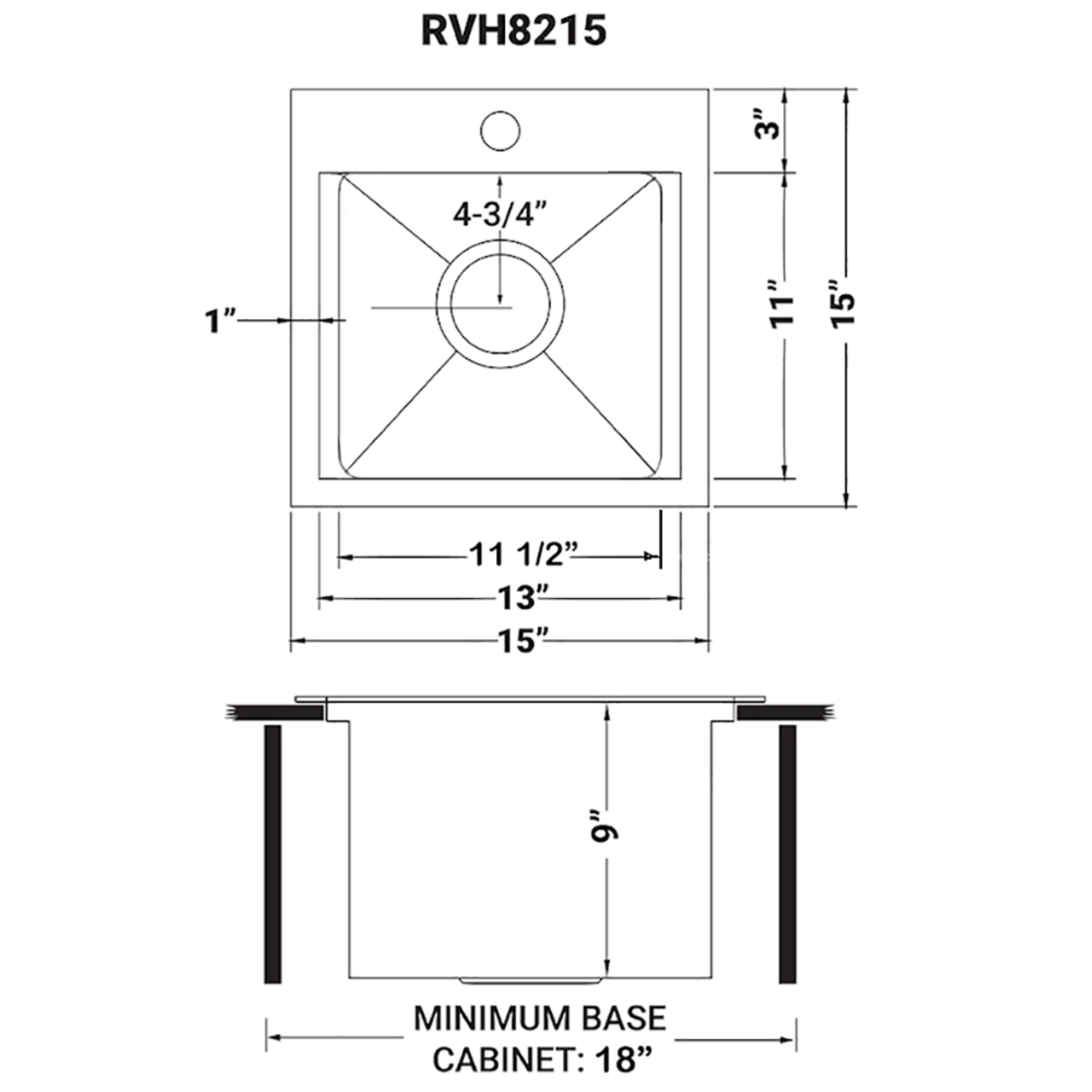 Ruvati RVH8215BL Bar-Prep-Sinks - View #9