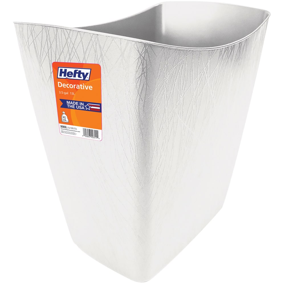 Hefty 3.5-Gallons White Plastic Kitchen Trash Can Indoor in the Trash Cans  department at