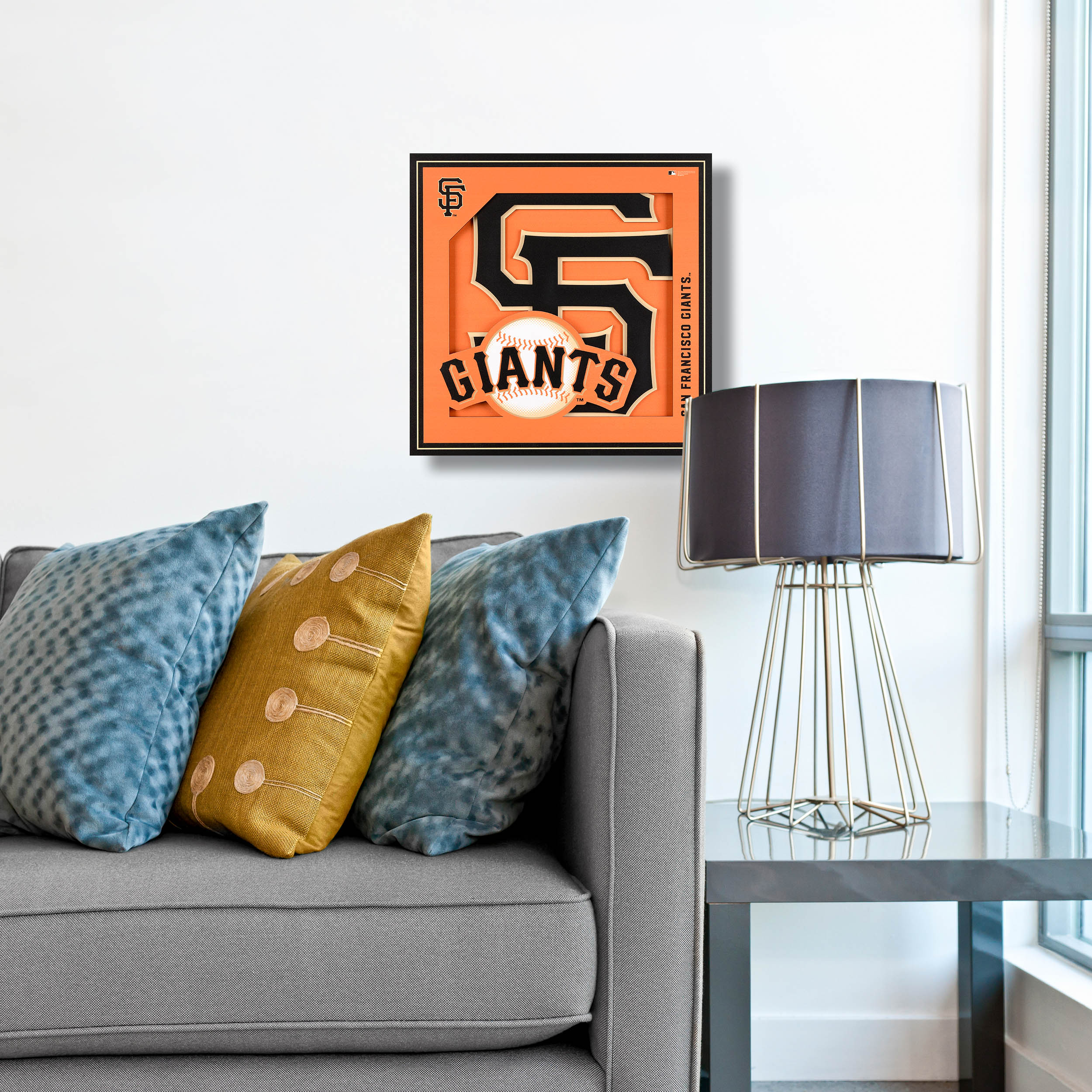 Sportula San Francisco Giants Youthefan Mlb San Francisco Giants Fan Cave  Sign Youthefan Team Colors Floater Frame 12.5-in H x 17-in W Sports 3D Art  in the Wall Art department at