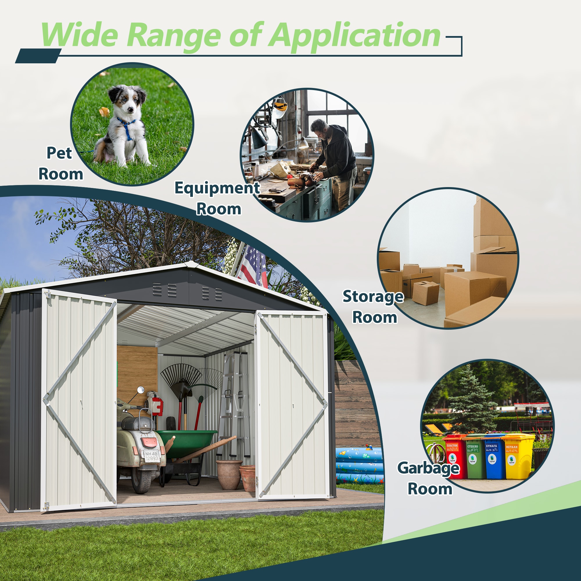 Xspracer ML-TH053WS Metal-Storage-Buildings-Sheds - View #6