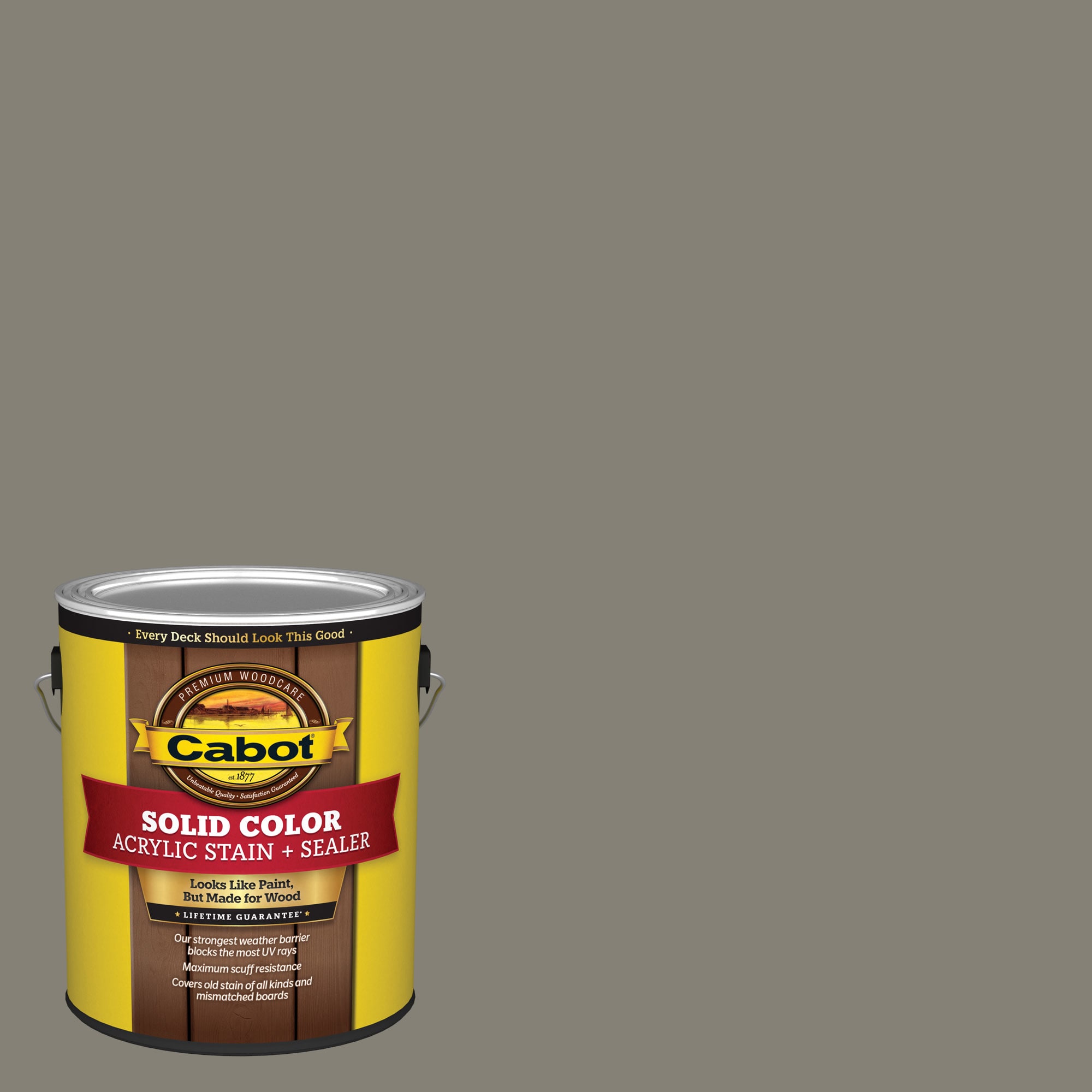 Cabot Pewter Gray Solid Exterior Wood Stain and Sealer (1-Gallon) in the Exterior  Stains department at