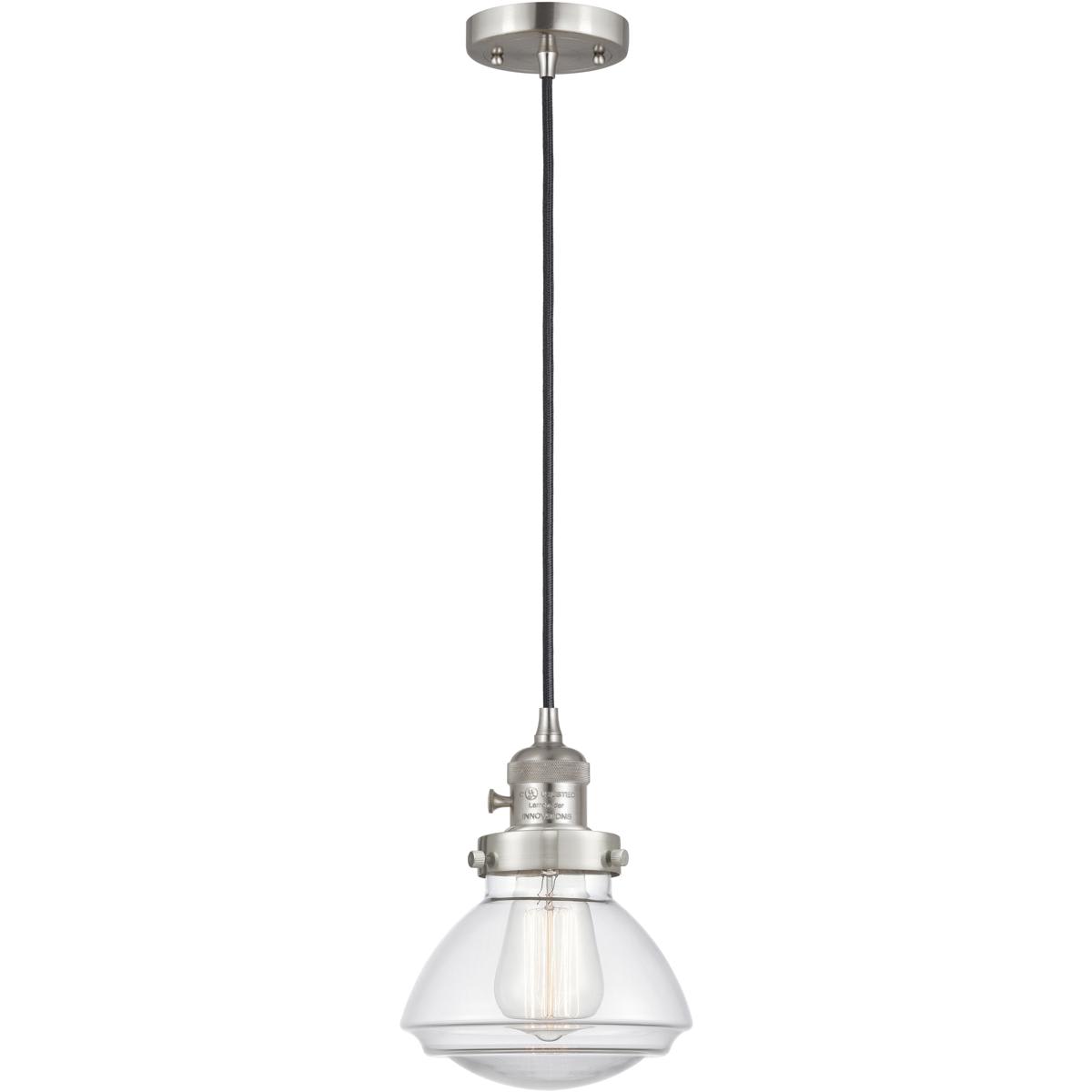 Innovations Lighting 2344619 201CSW-SN-G322-LED Franklin Restoration Olean Mini Pendant