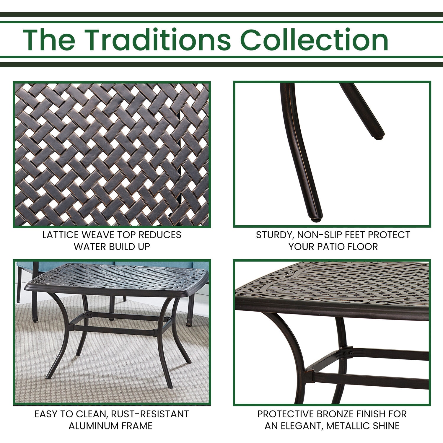 Hanover TRADCFTBL Patio-Tables - View #3