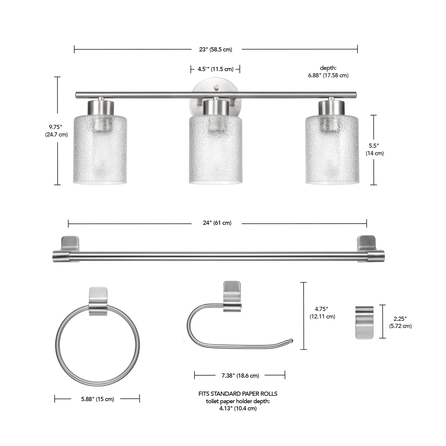 Globe Electric 91009800 Decorative-Bath-Hardware-Kits - View #7