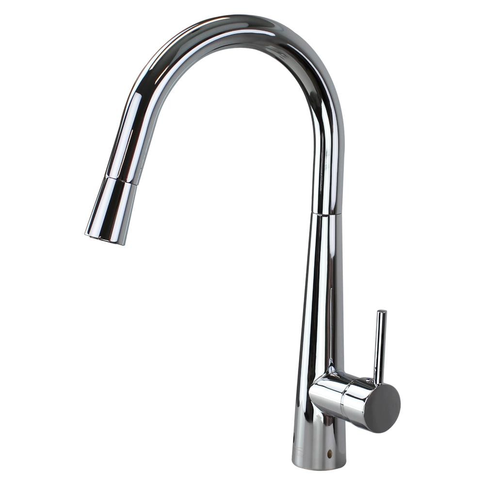 Polished Chrome Single Handle Pull-Out Spray Kitchen Faucet