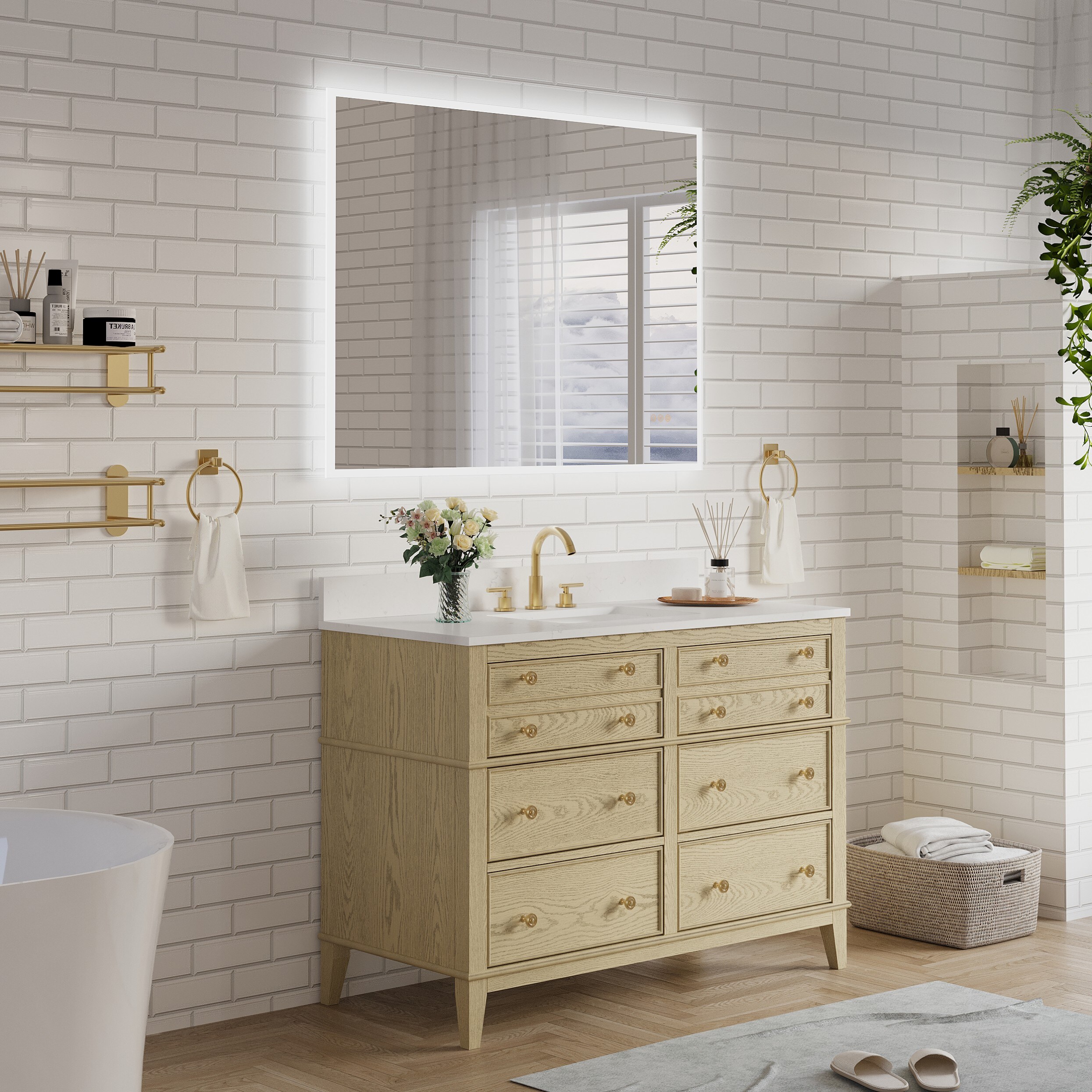 WELLFOR UCS-10FL4836 Framed-Bath-Mirrors - View #2