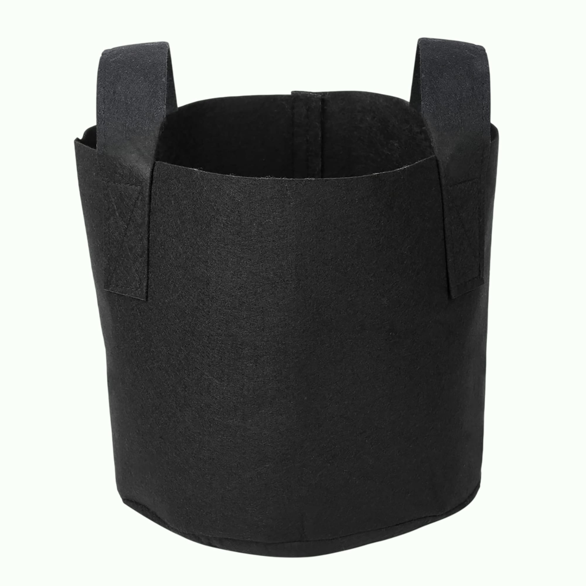 Etokfoks -  10 Gallon Black Polyester Felt Fabric Round Indoor Outdoor Grow Bag with Reinforced H...