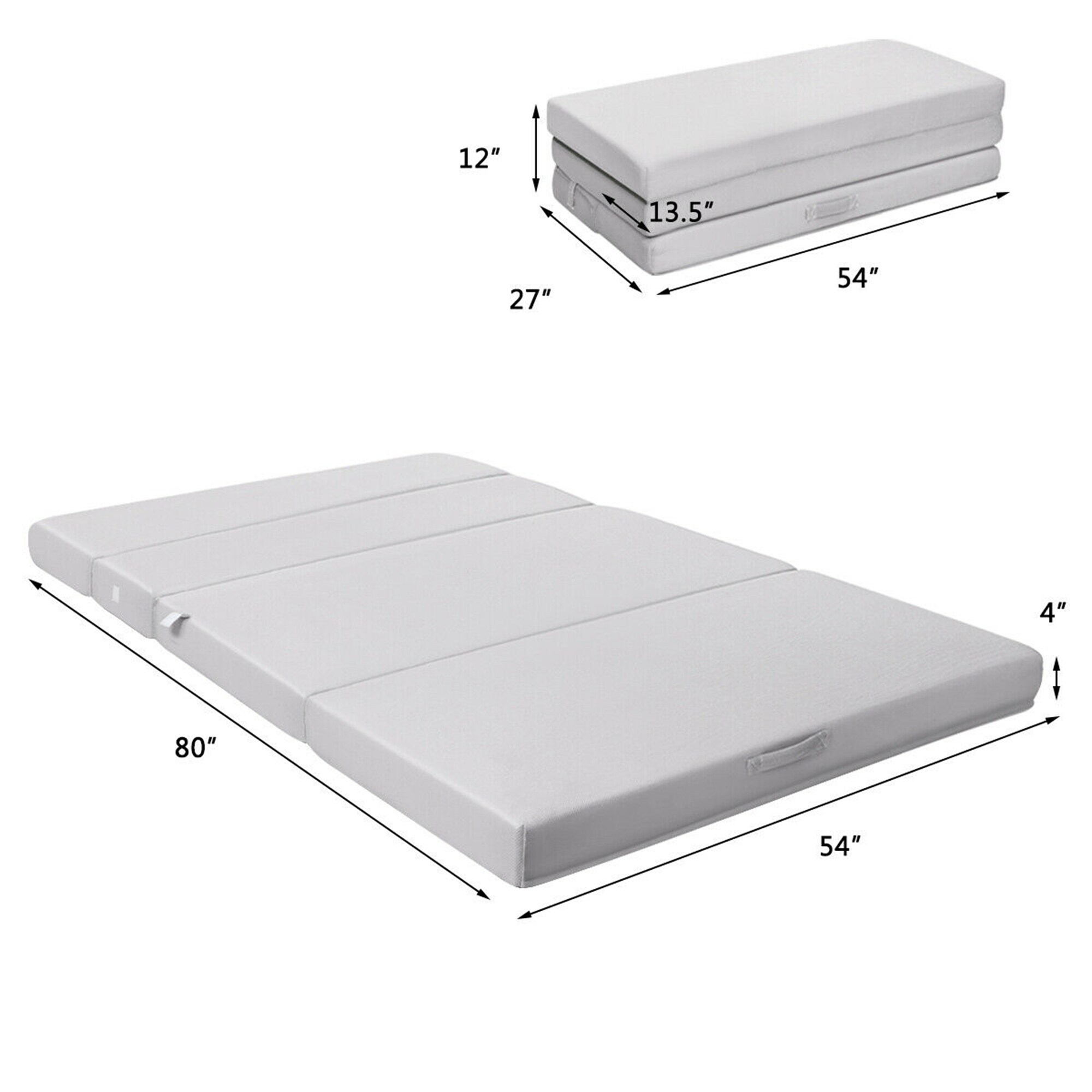 Goplus 4-in Soft Full Folding Mattress in a Box at Lowes.com