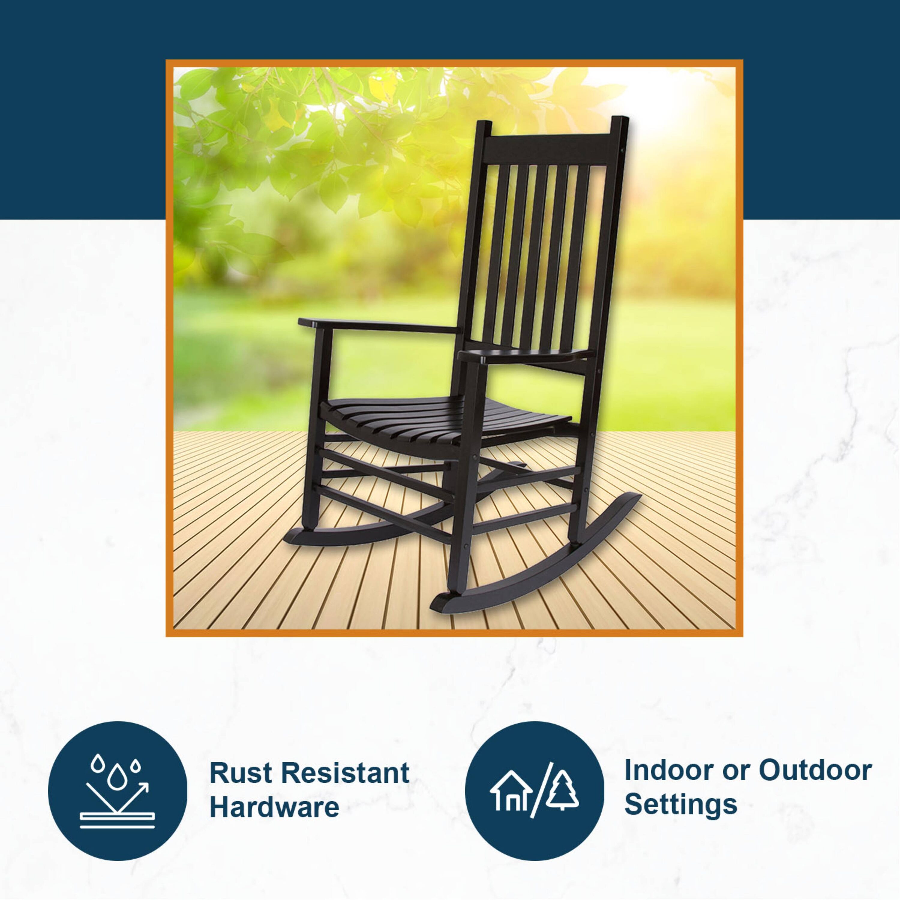 Lowes black best sale porch rockers