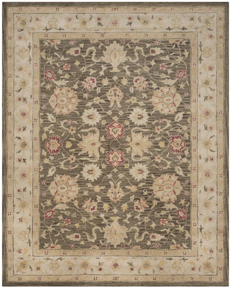 Safavieh AT853A-10 Antiquity Shanabad 10 x 14 (ft) Tufted Wool Olive Gray/Beige Rectangular Indoor Distressed/Overdyed Vintage Area rug