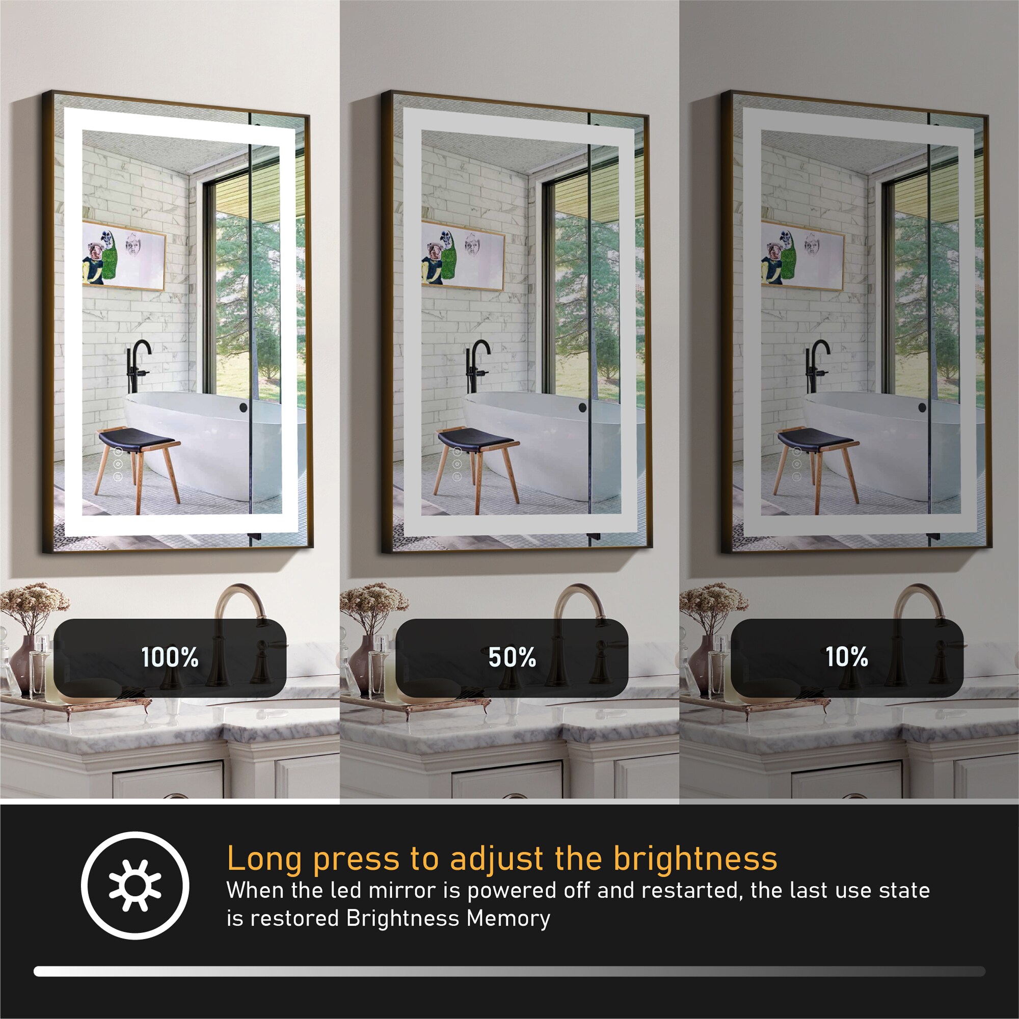 Forclover HE-31MK3624 Framed-Bath-Mirrors - View #8