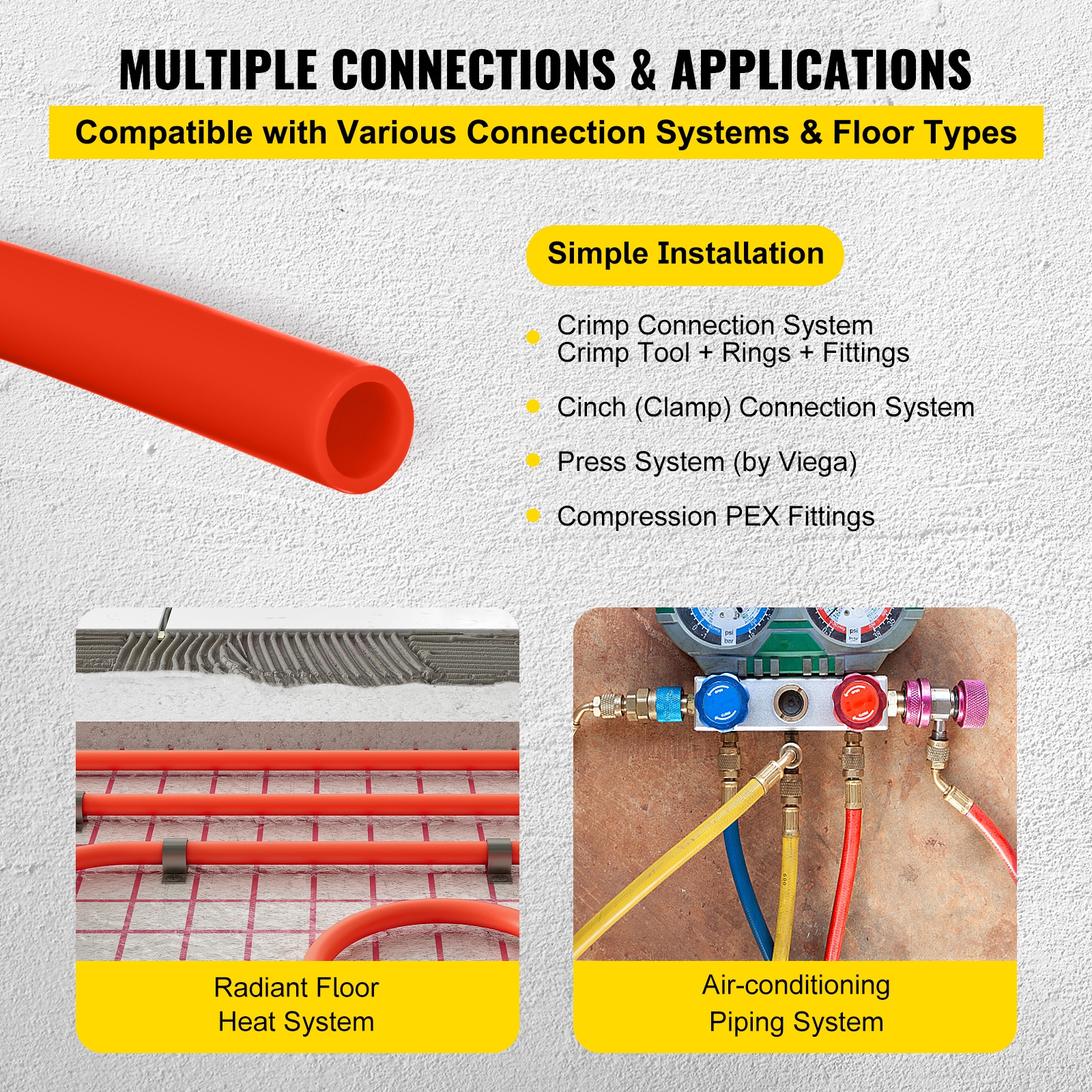 VEVOR 300FTPEXZYG000001V0 Pex-Crimp-Fittings - View #8