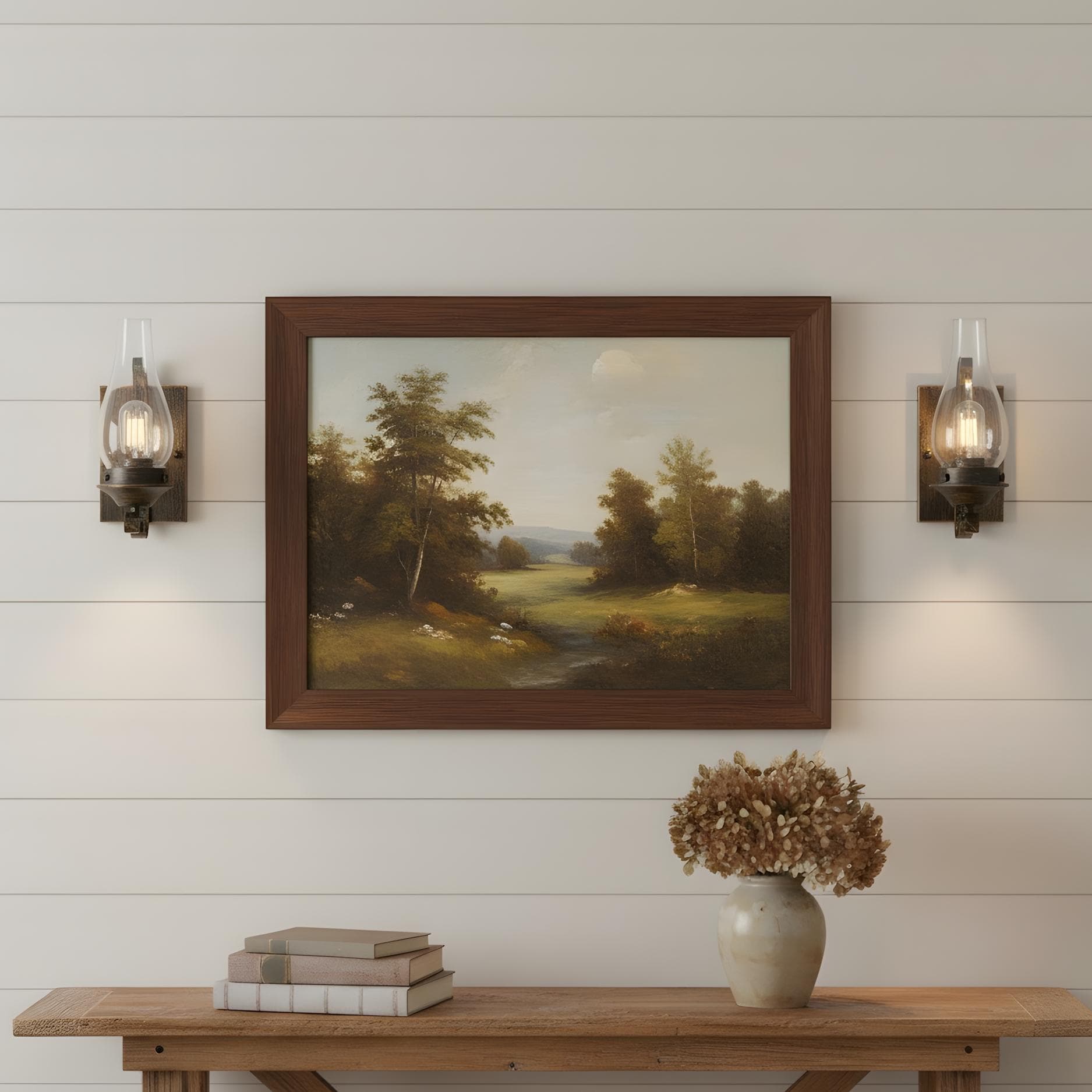 RCCFBHM Rustic Farmhouse Wall Sconces Set of 2 Black and Gold Vintage Industrial E26 Hardwired Wall Light Fixtures with Clear Glass Shade